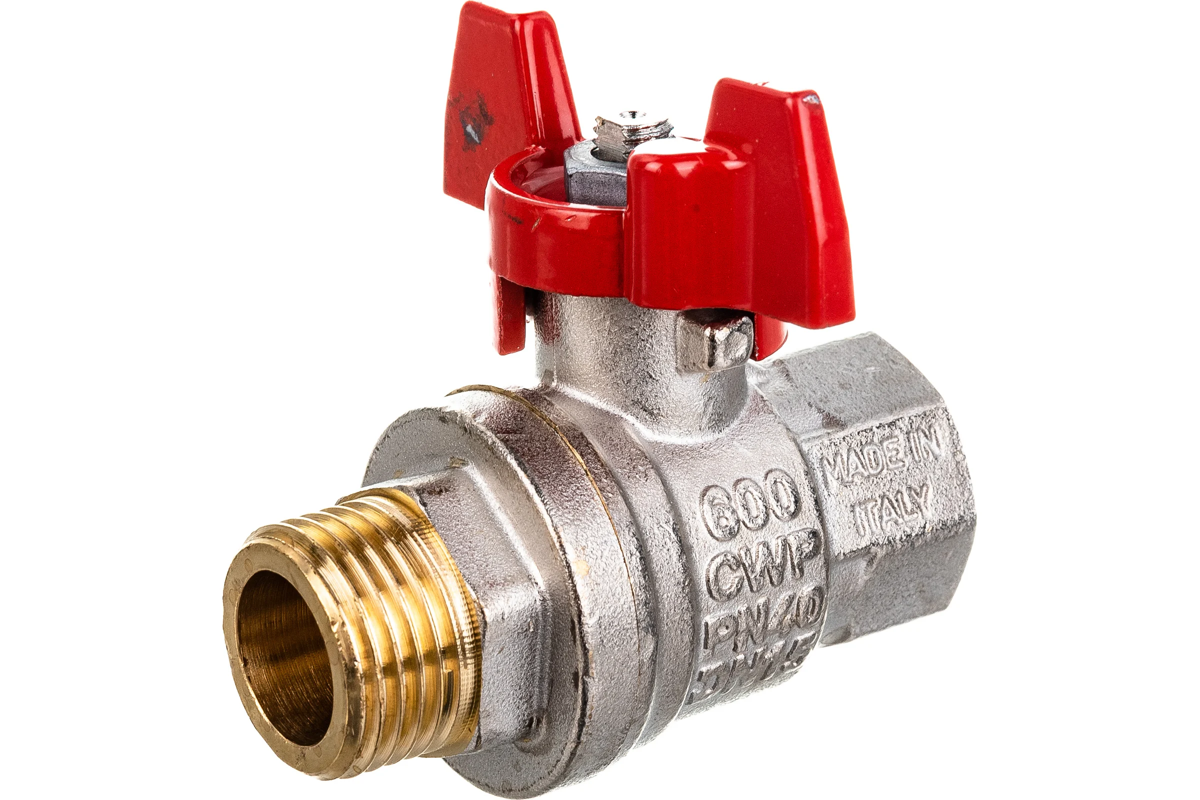 Шаровой кран RuB серия Milano S90 1/2", бабочка, В/Н, S90D26