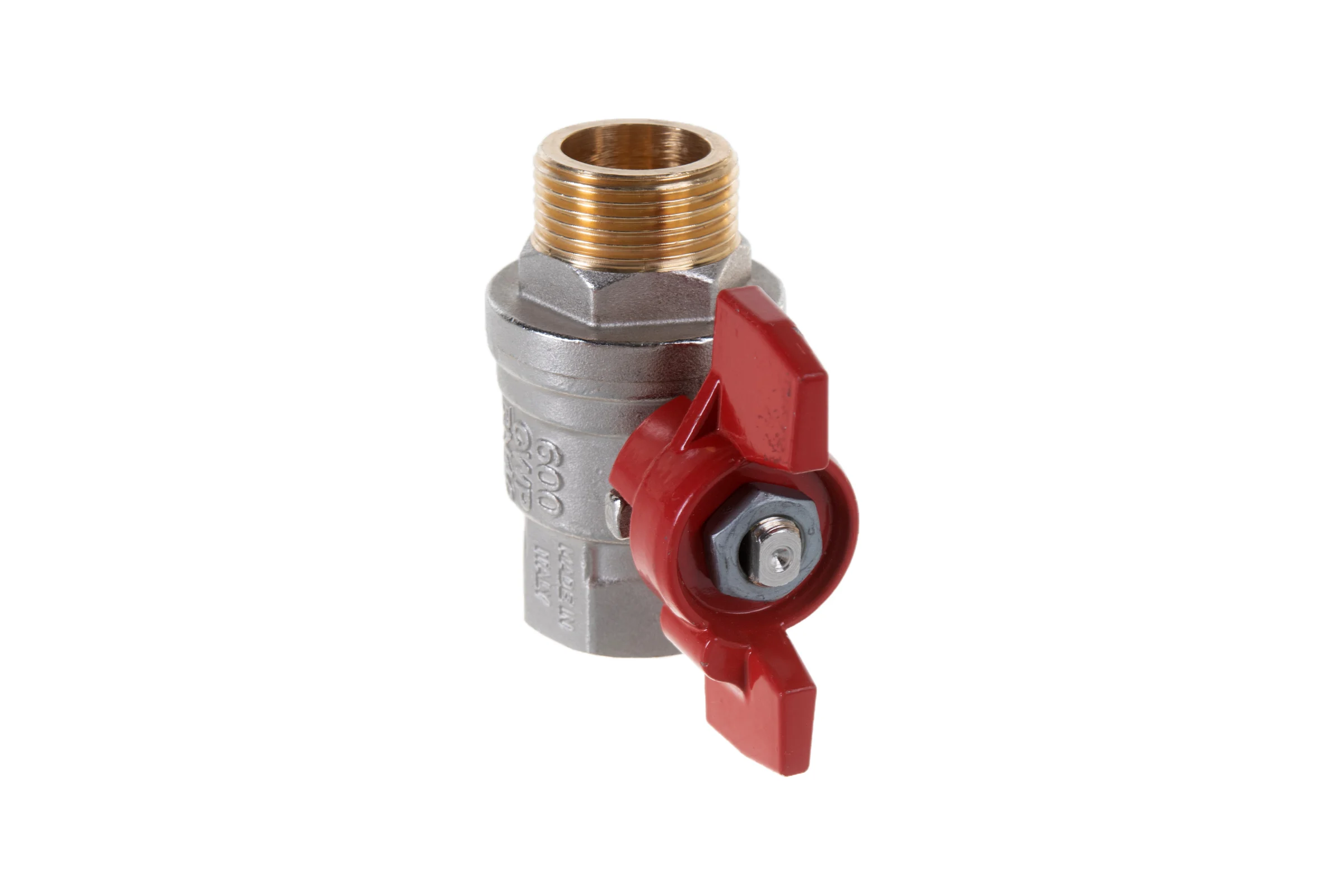 Шаровой кран RuB, 3/4" DN20 PN40, ВР-НР, серия MILANO (S.90), бабочка S90E26