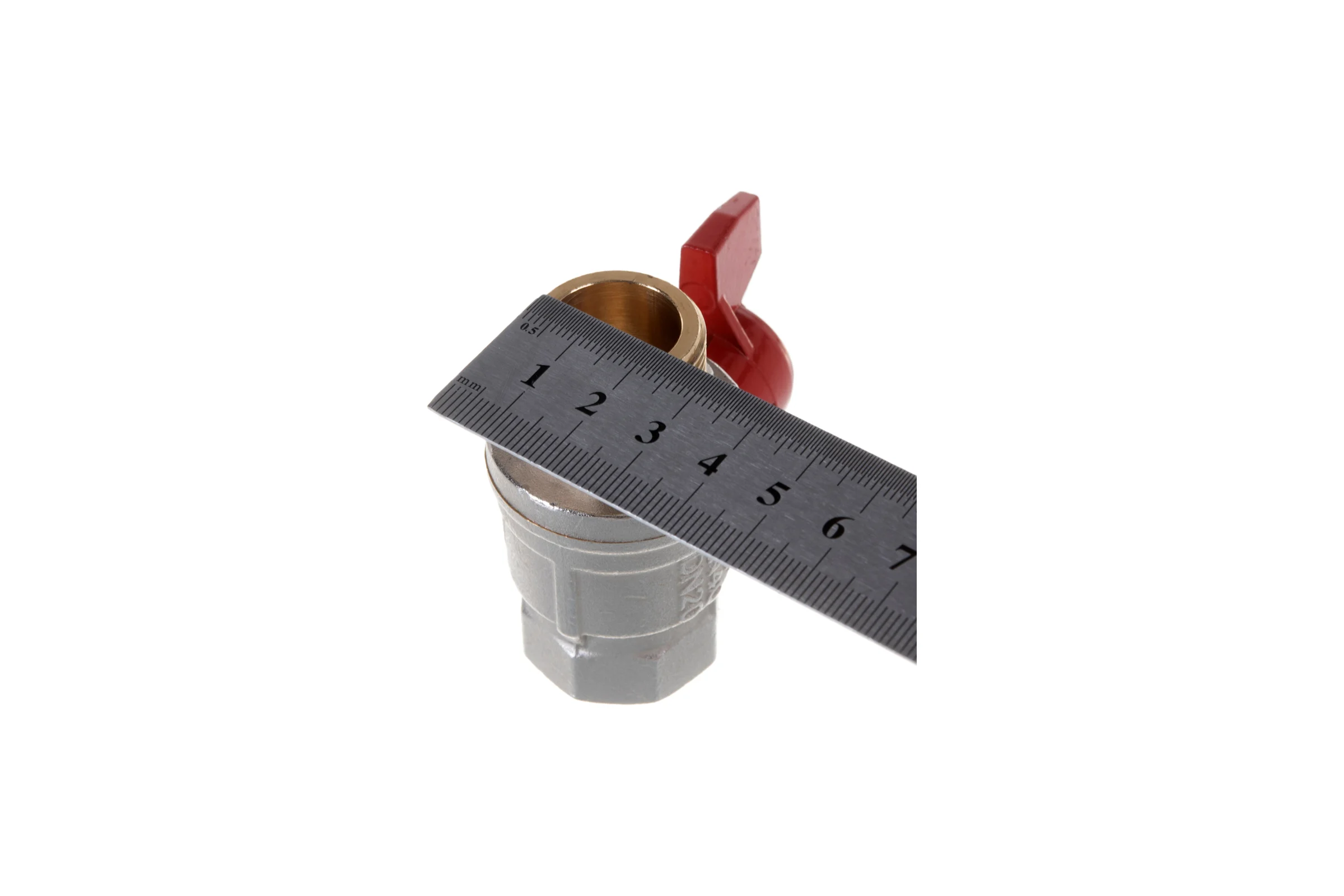 Шаровой кран RuB, 3/4" DN20 PN40, ВР-НР, серия MILANO (S.90), бабочка S90E26