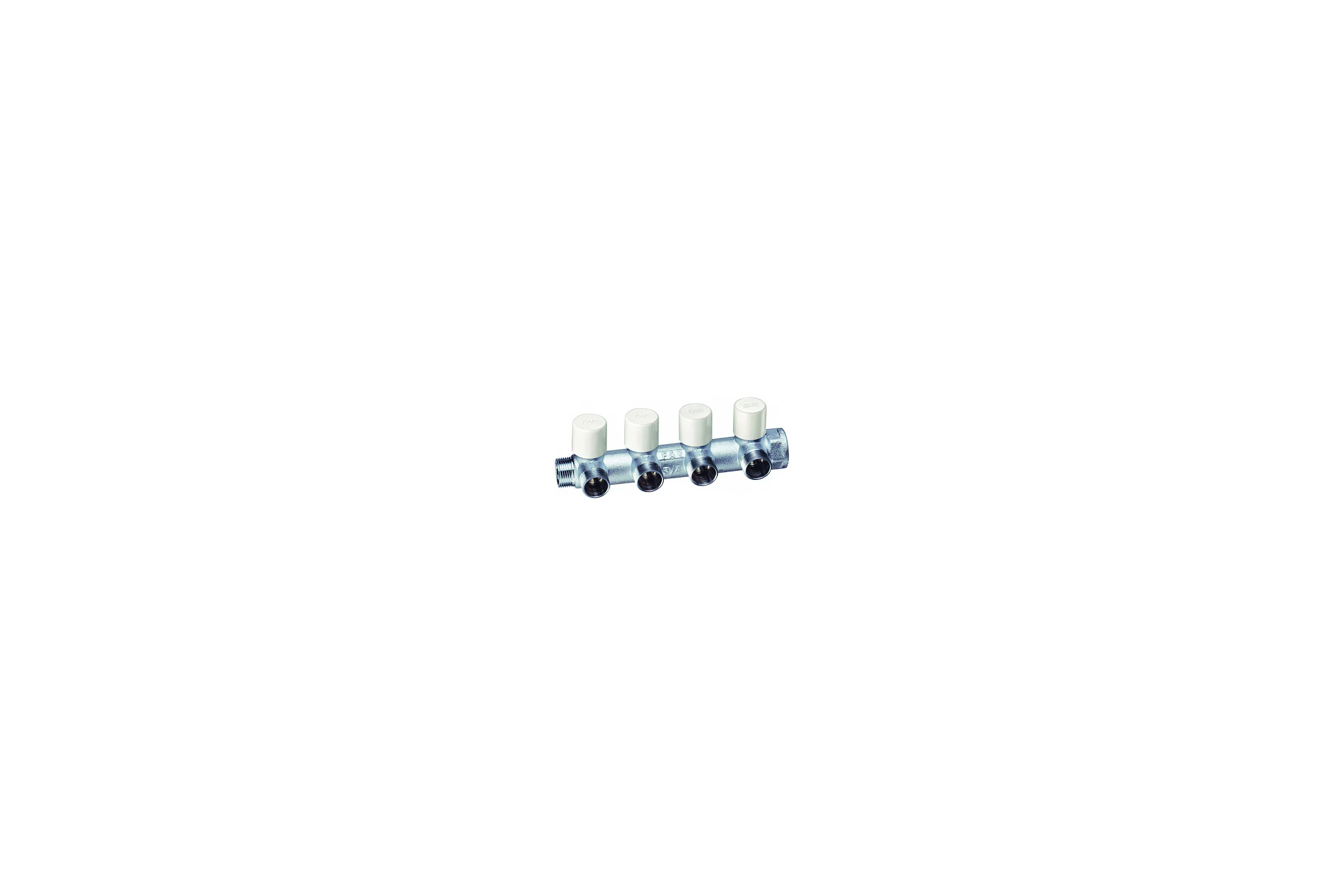 Балансировочный коллектор с 3 отводами FAR 1" М24х19, хром FK 3878 C103