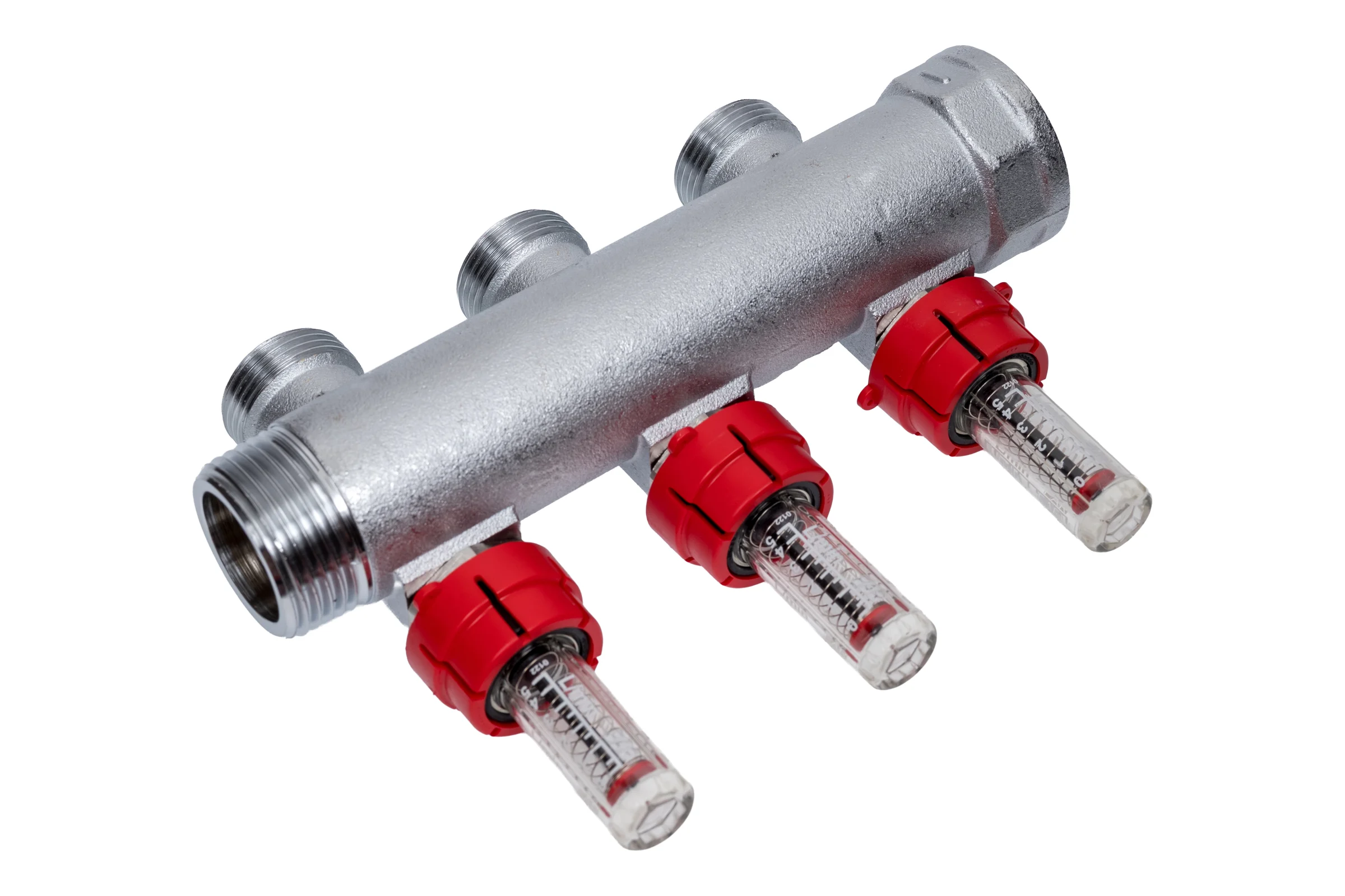 Запорный коллектор с расходомероми FAR 1" 3 отвода 3/4" EUROKONUS FK 3980 13403
