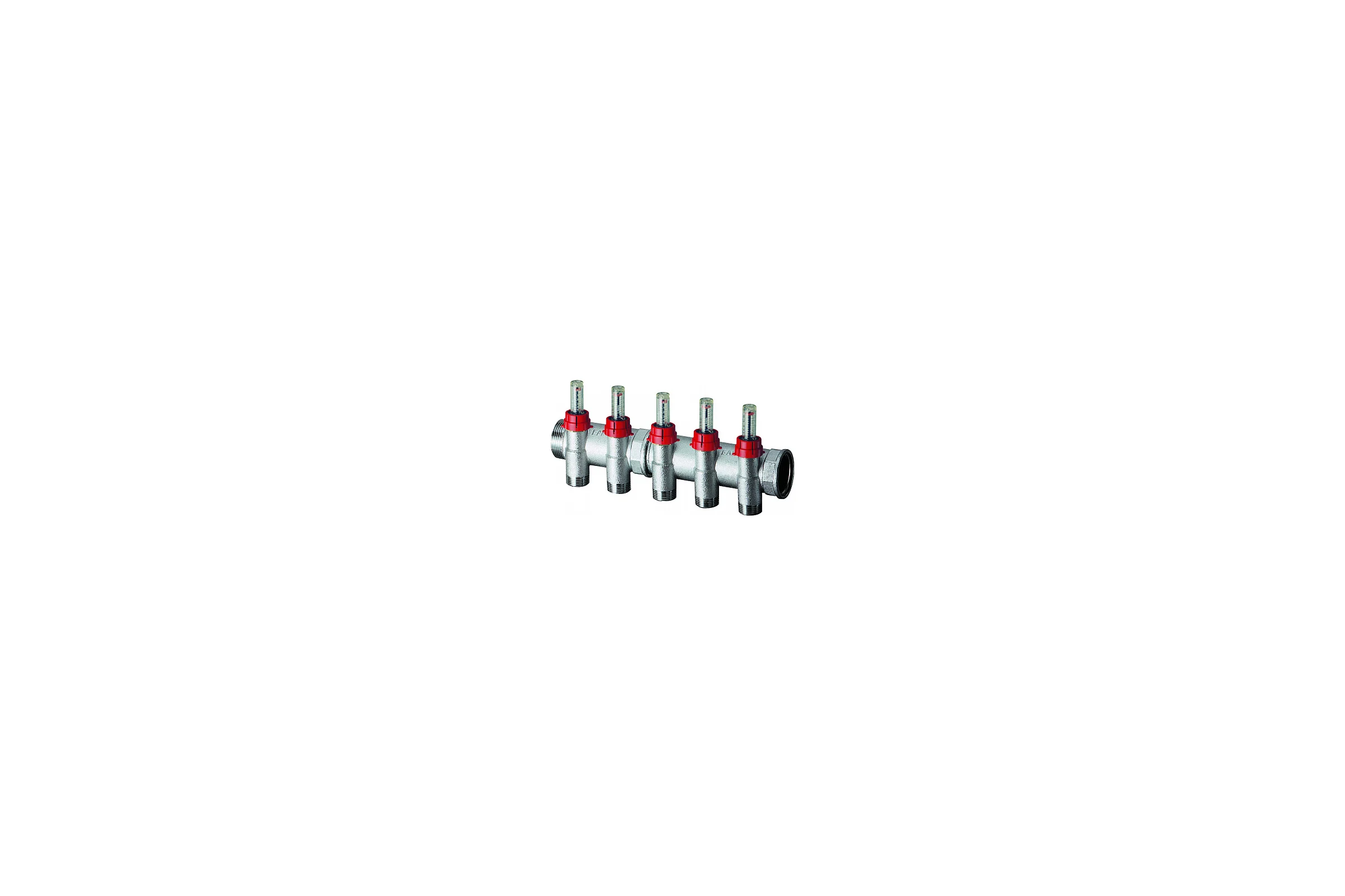 Запорный коллектор с расходомерами FAR 1", 4 отвода М24х19 FK 3970 C104