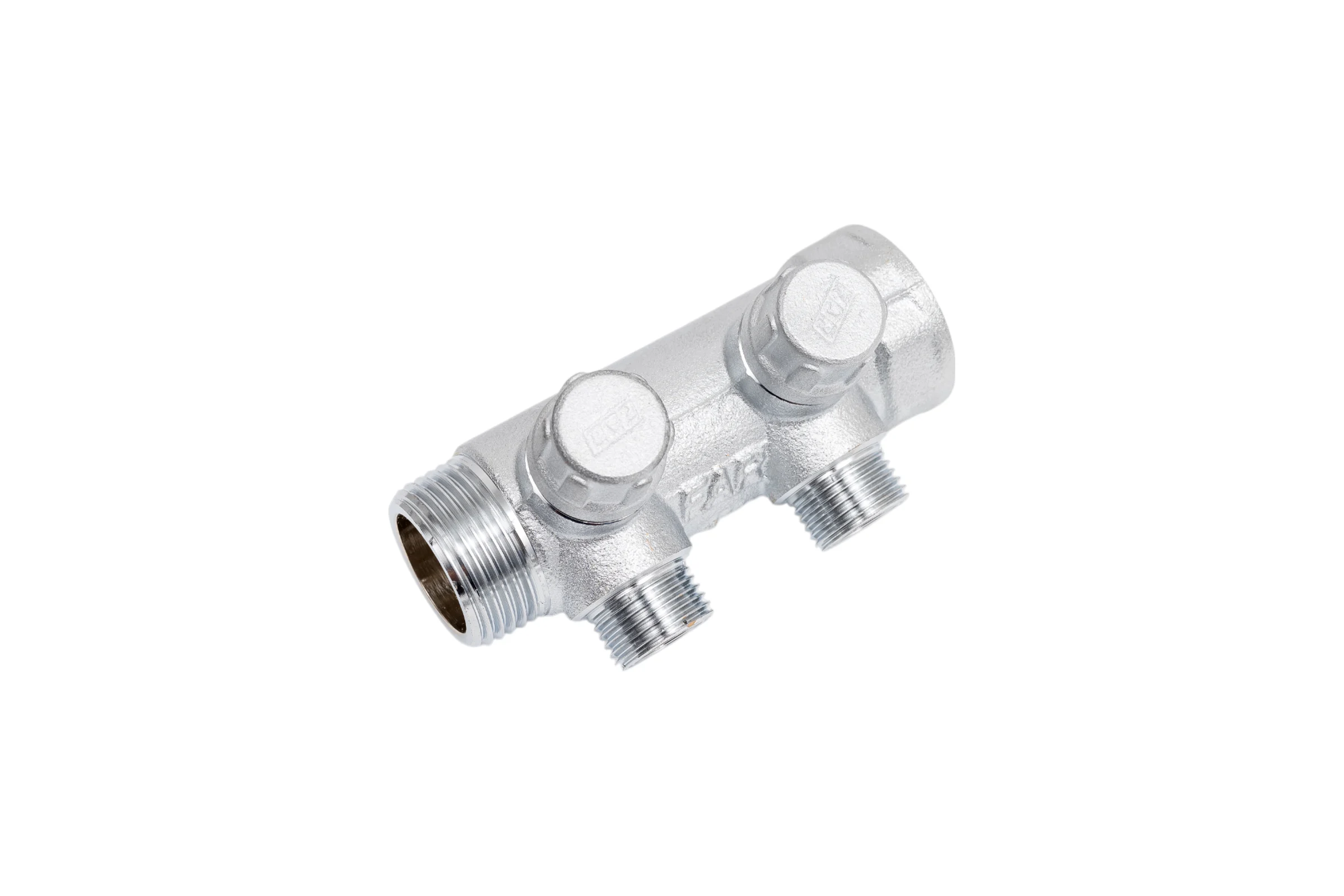 Коллектор запорный FAR 1" с 2 отв. 1/2" НР, плоск.присоед. FK 3860 112TP