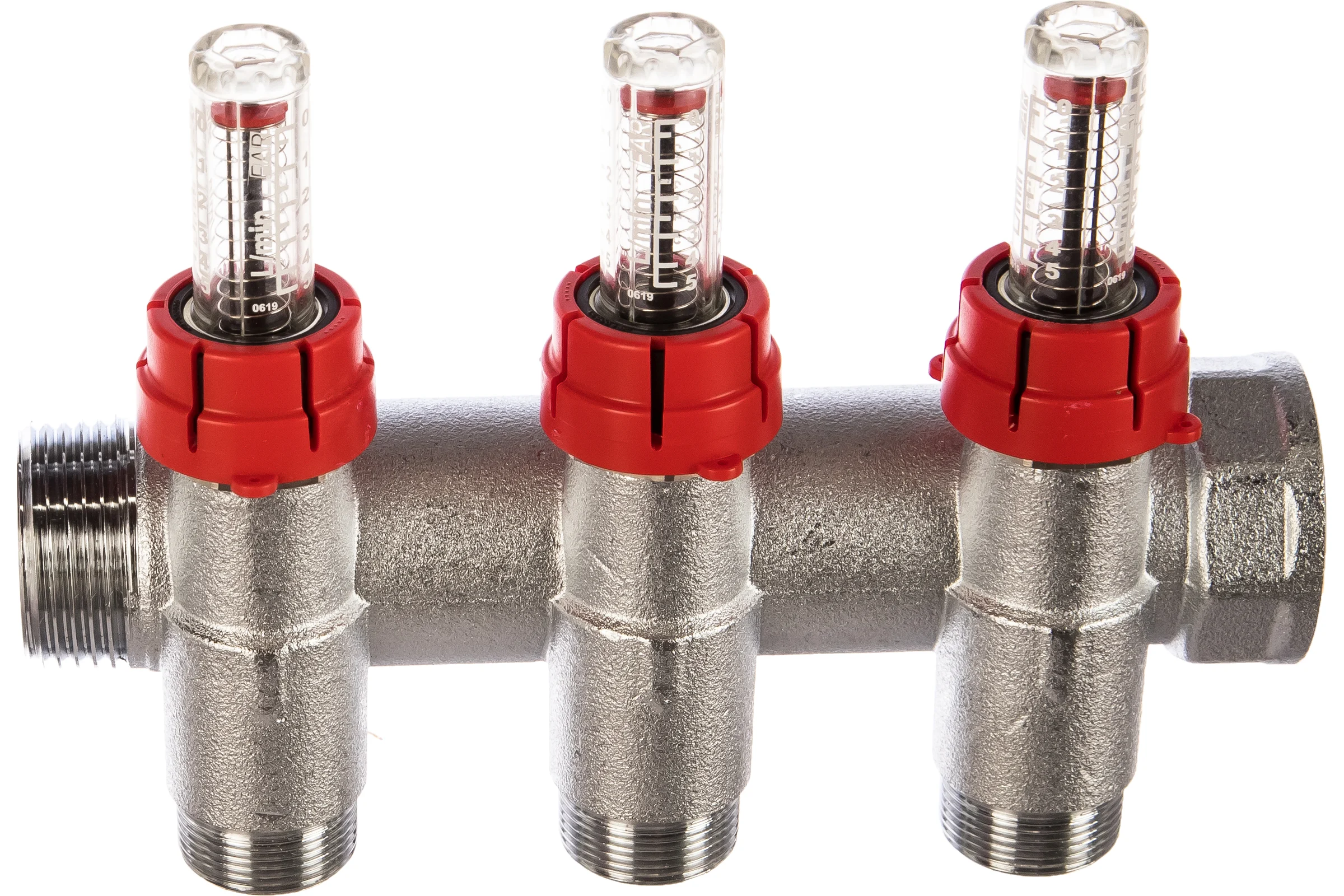 Запорный коллектор с расходомерами FAR 1", 3 отвода М24х19 FK 3970 C103