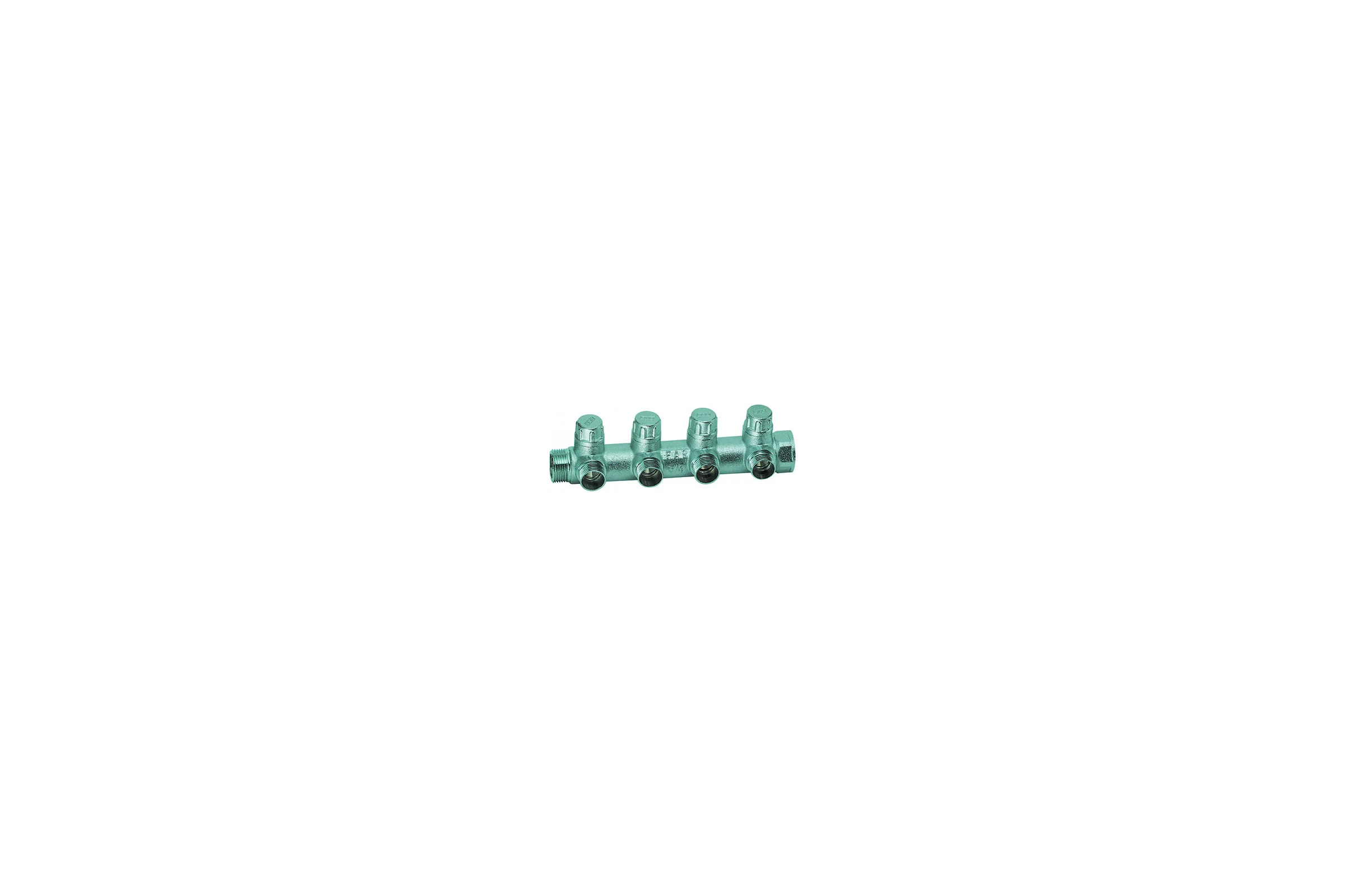 Запорный коллектор с 4 отводами FAR 1" 1/2" НР FK 3873 112TP