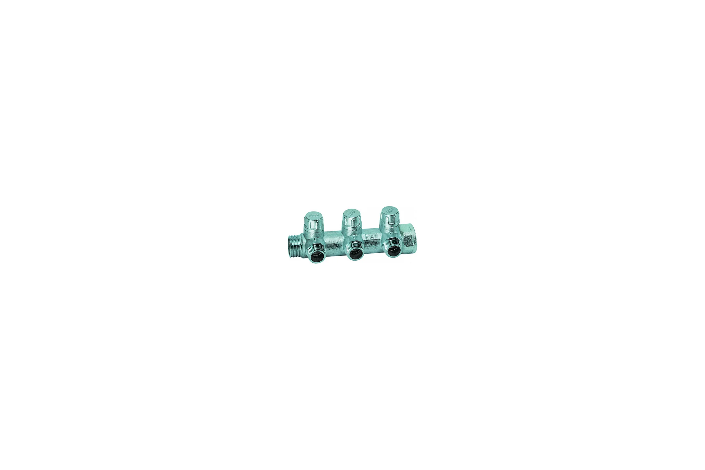 Запорный коллектор с 3 отводами FAR 1" ВР-НР М24х19 FK 3900 C1