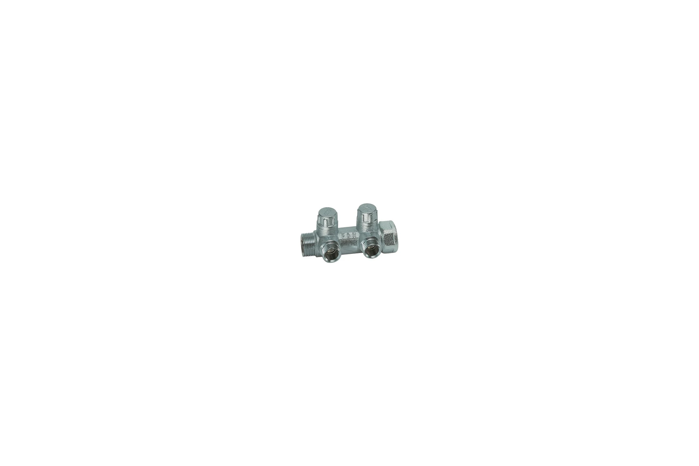 Запорный коллектор с 2 отводами FAR 1" НР-ВР М24х19 FK 3875 C1