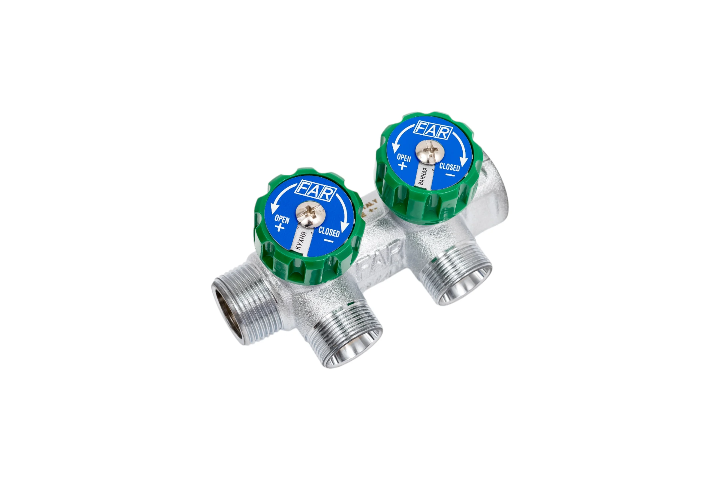 Регулируемый коллектор с 2 отводами FAR 3/4" М24х19 FK 3825 C34