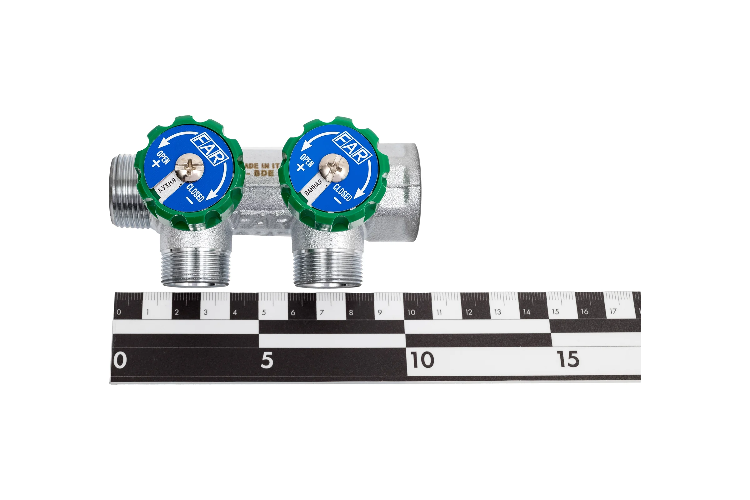 Регулируемый коллектор с 2 отводами FAR 3/4" М24х19 FK 3825 C34