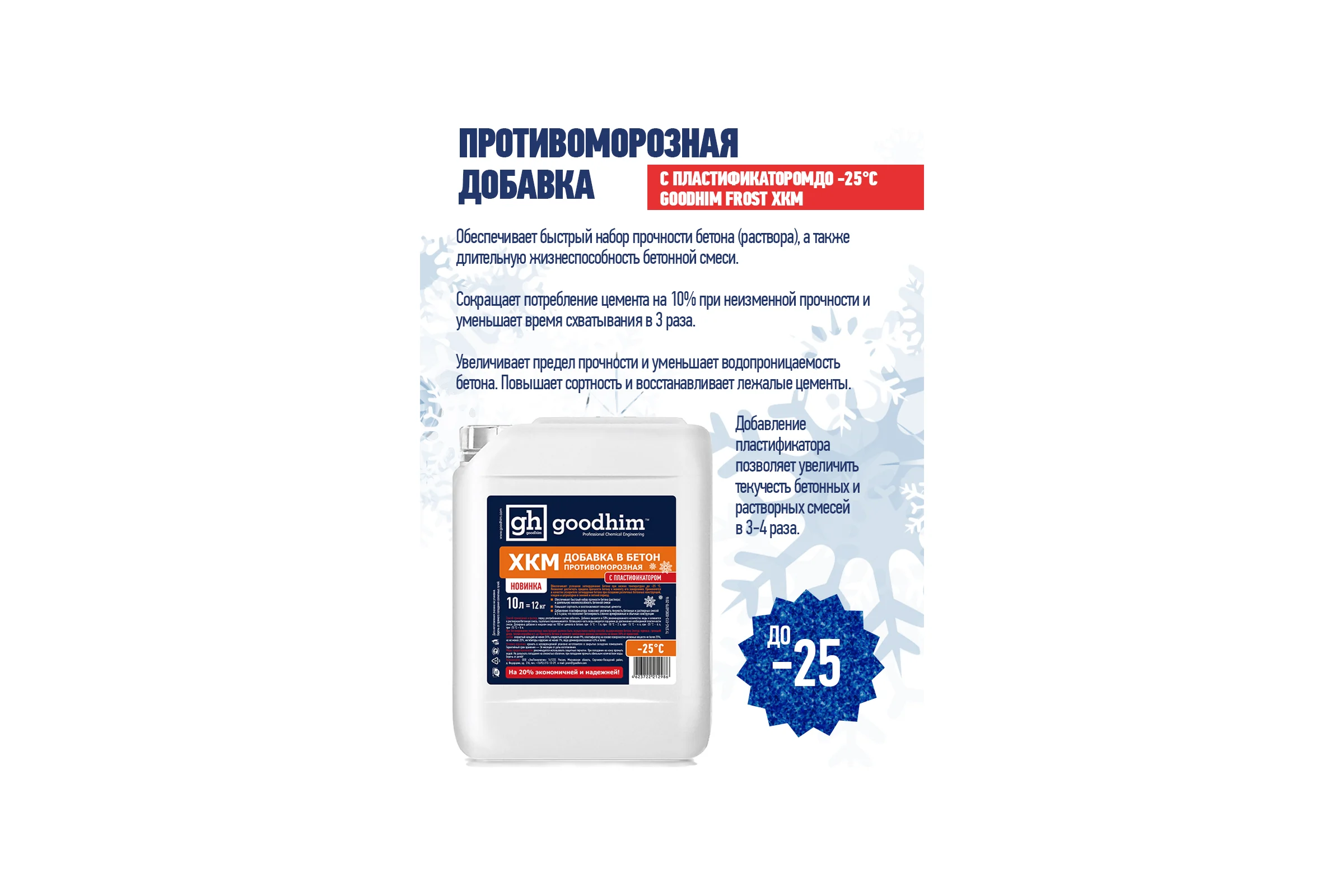 ХКМ с пластификатором Goodhim 10л 12986