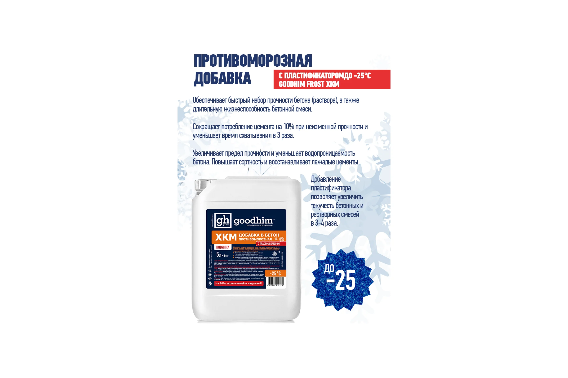 ХКМ с пластификатором Goodhim 5л 1619