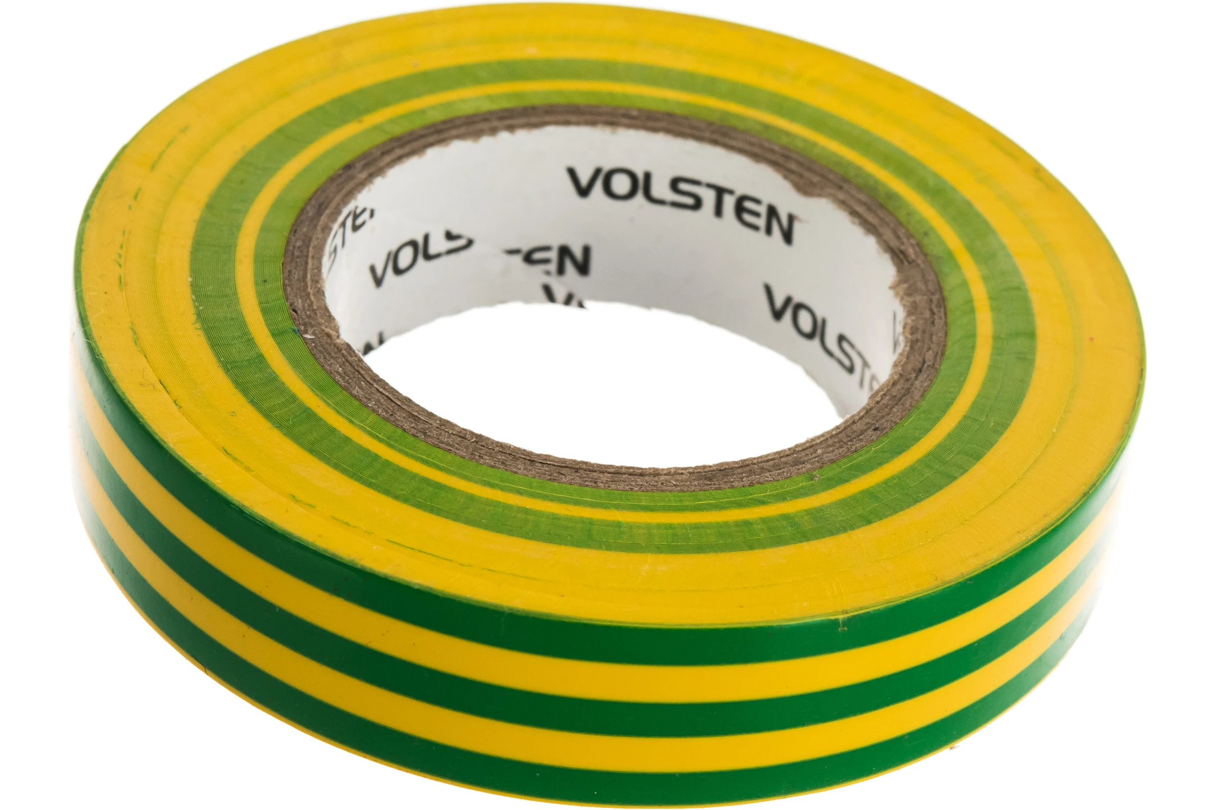 Изолента Volsten V02-7M-13х15-20 0,13х15 мм, желто-зеленая, 20 метров 9792
