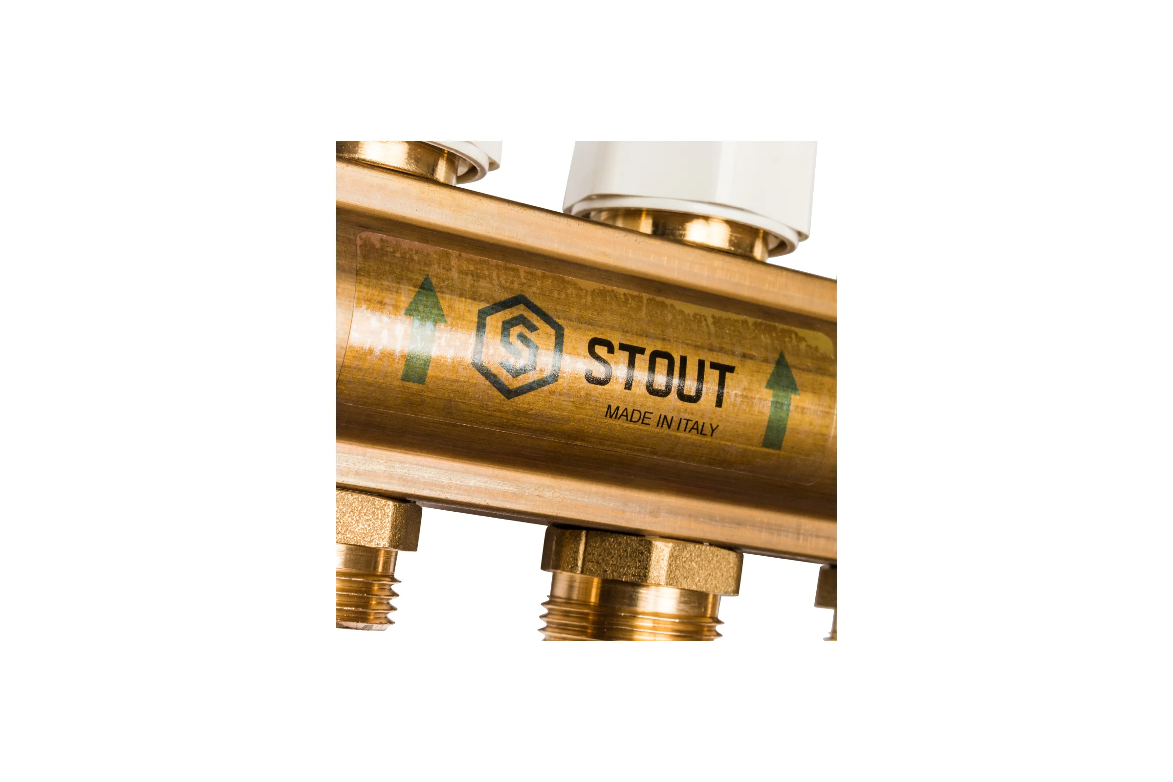 Распределительный коллектор из латуни с расходомерами 12 вых. STOUT SMB 0473 000012