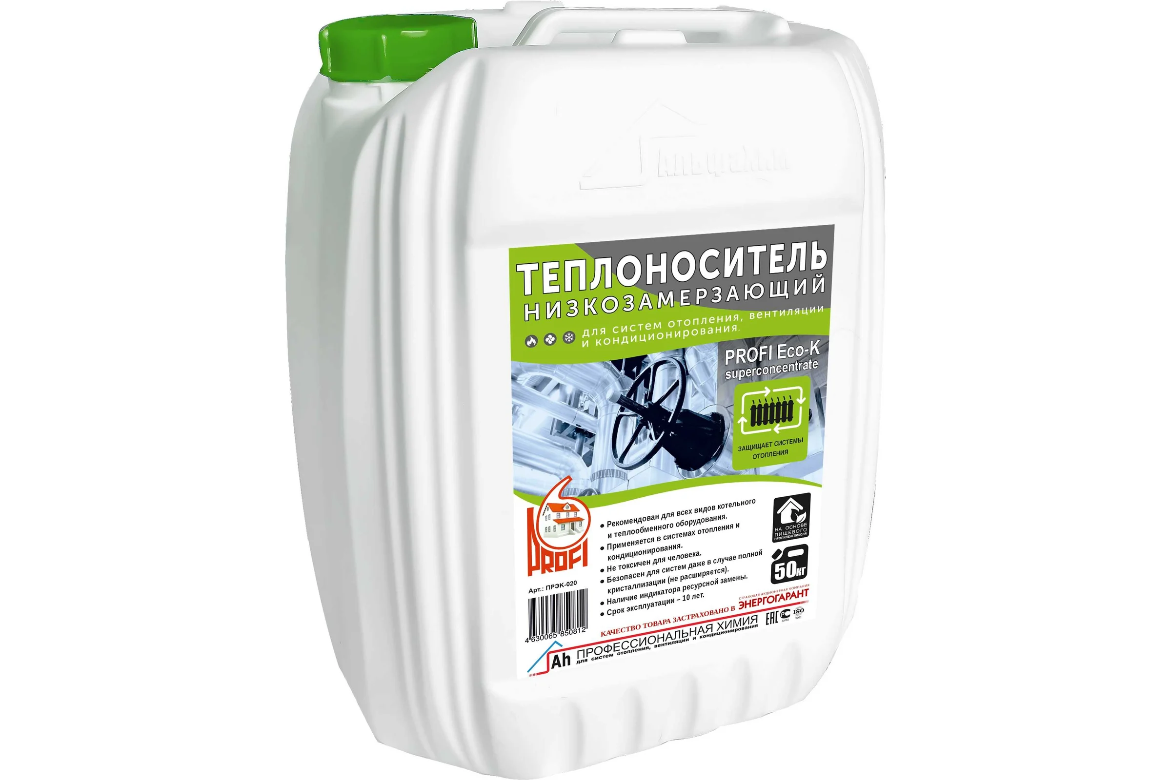 Теплоноситель PROFI "Eco-К" концентрат на основе пропиленгликоля, в канистре 50кг ПРЭК-050