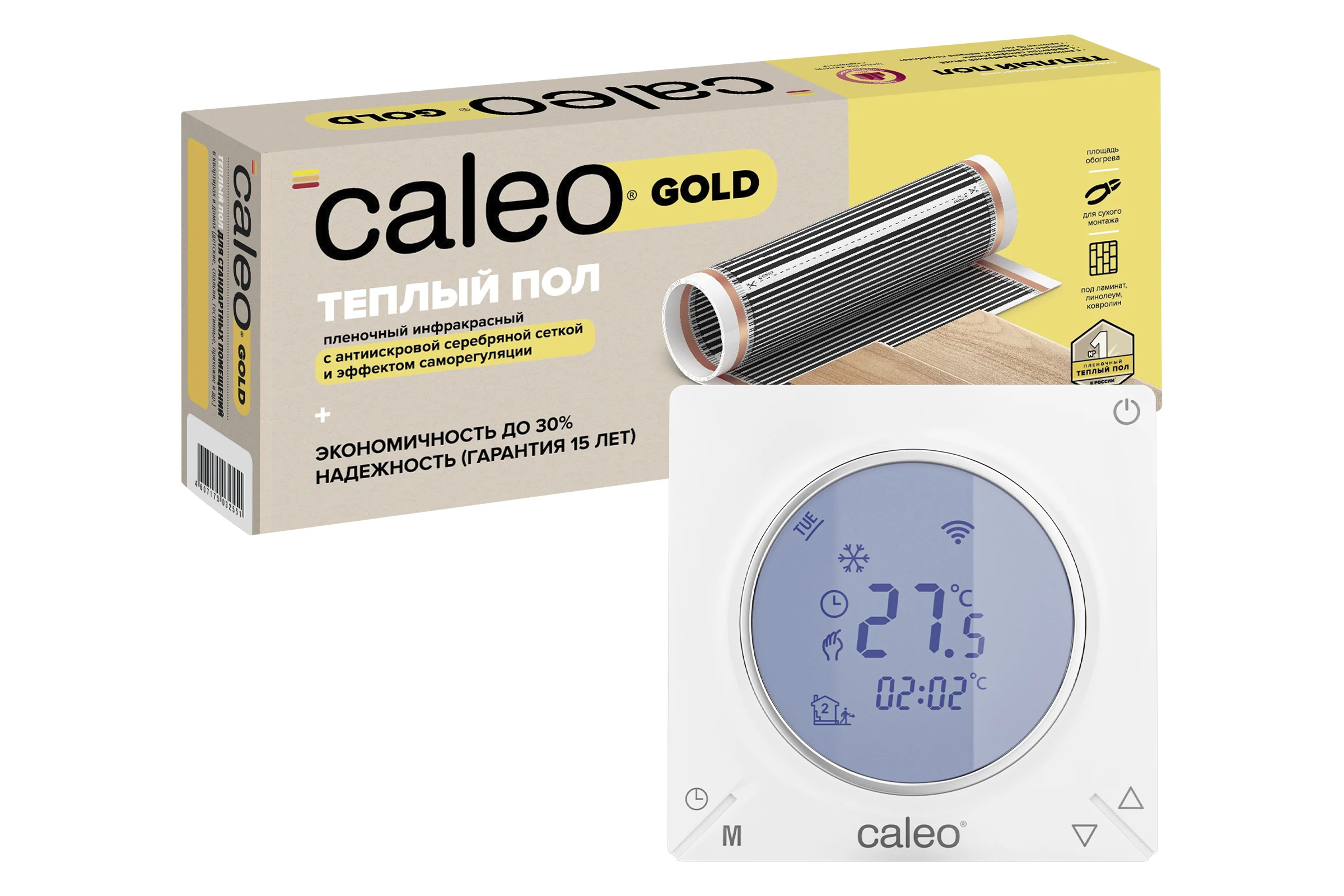 Комплект теплого пола GOLD (ЗОЛОТО) 170-0,5-2,5 + C935 WIFI (ВАЙФАЙ) Caleo 0К-00000956