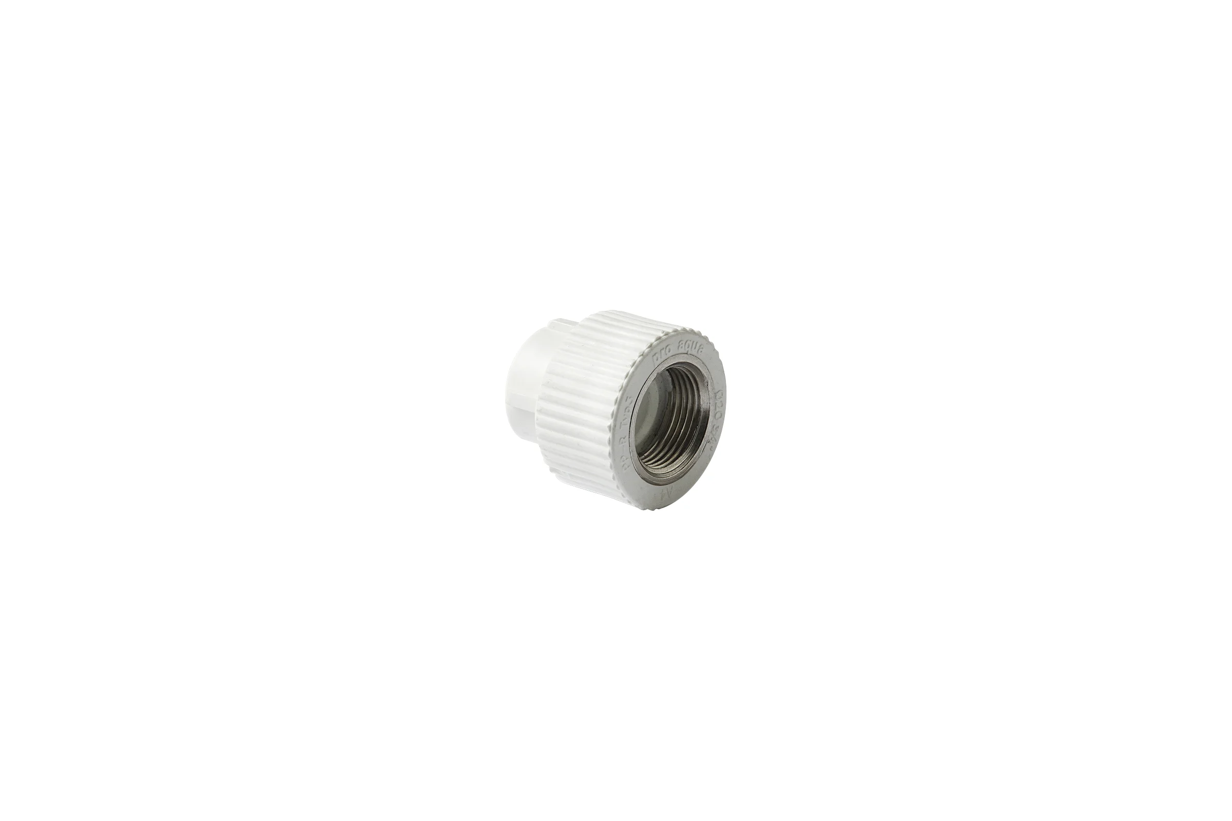 Комбинированная муфта PRO AQUA PP-R ВР белая d-40 мм 1" PA22020b