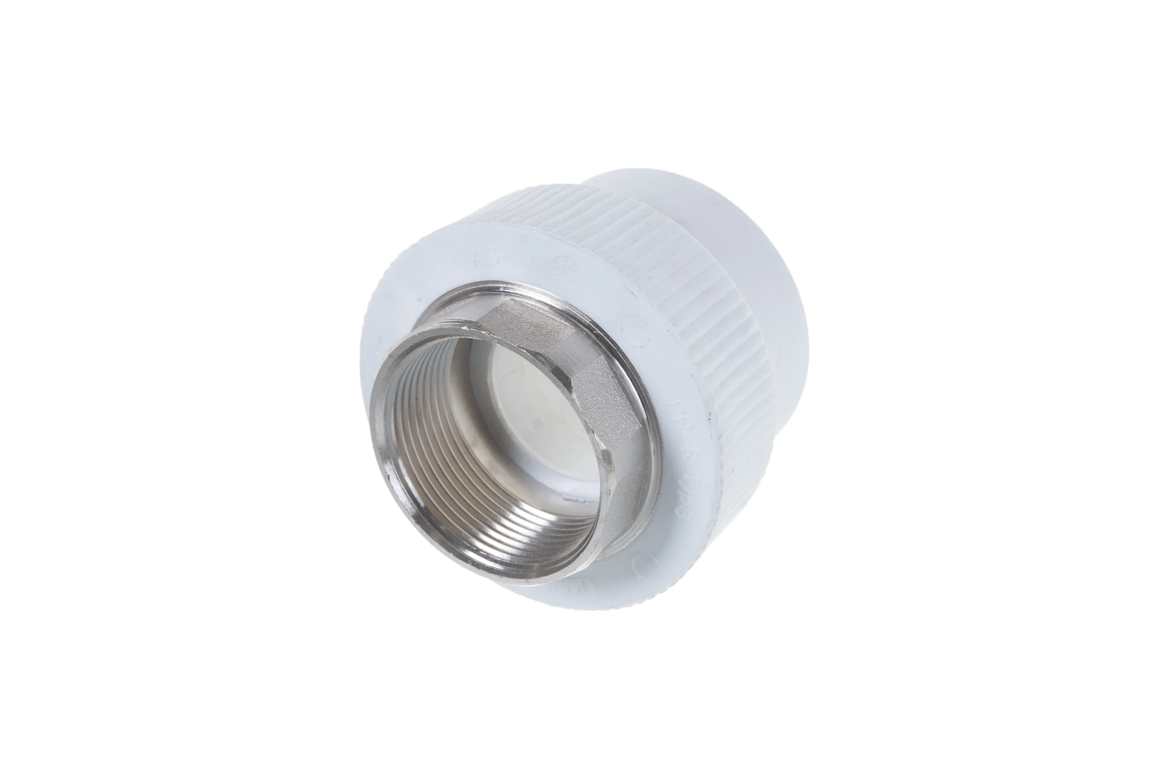 Комбинированная муфта под ключ PRO AQUA PP-R ВР белая d-50 мм 1 1/2" PA22522Pb