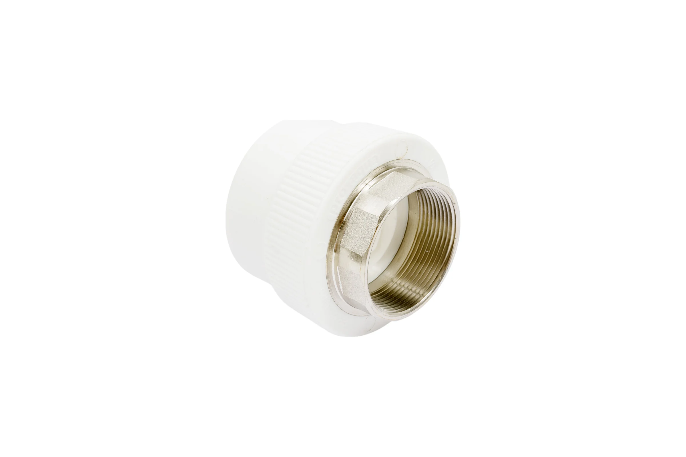 Комбинированная муфта под ключ PRO AQUA PP-R ВР белая d-50 мм 2" PA22523Pb