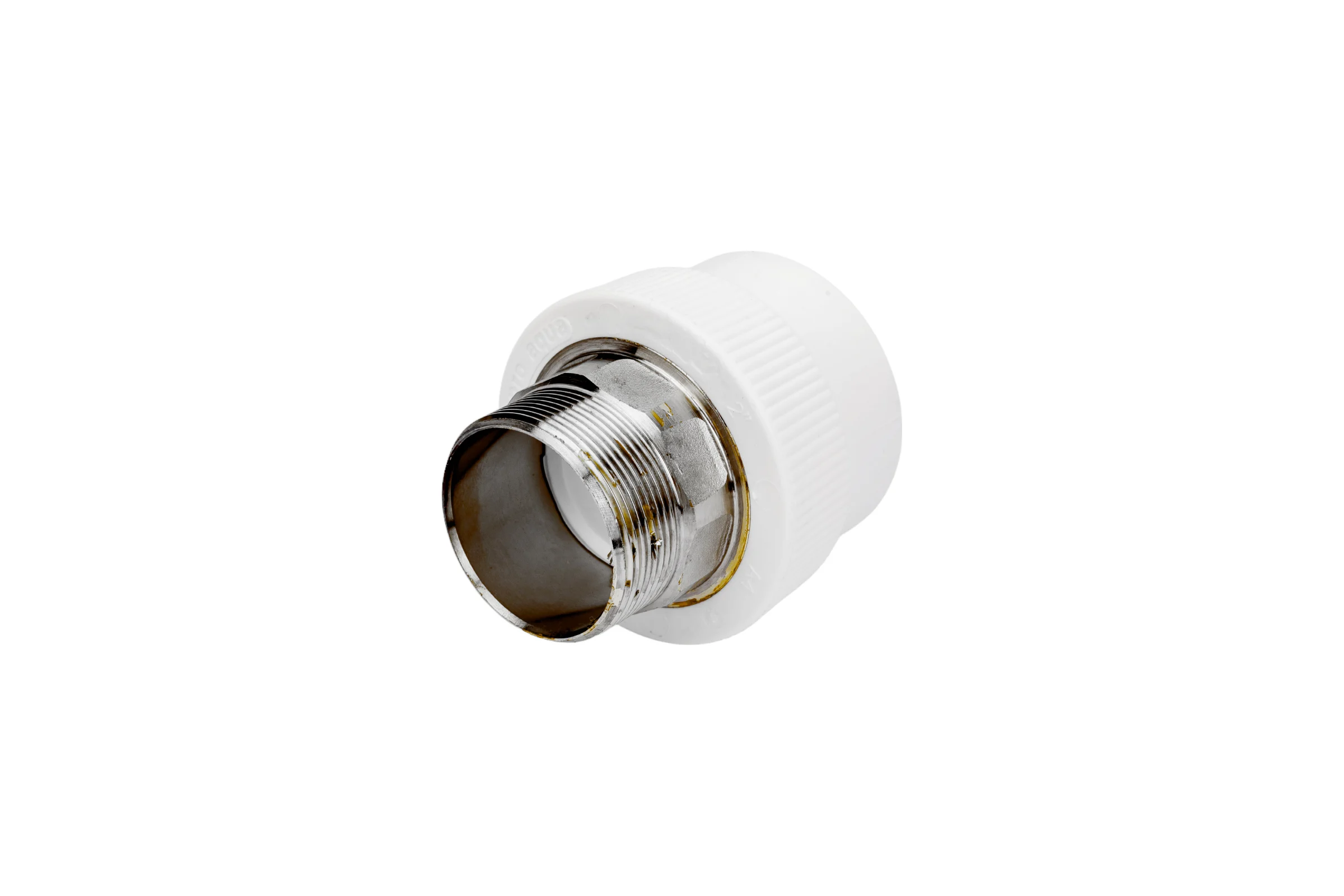 Комбинированная муфта под ключ PRO AQUA PP-R НР белая d-50 мм 2" PA23523Pb
