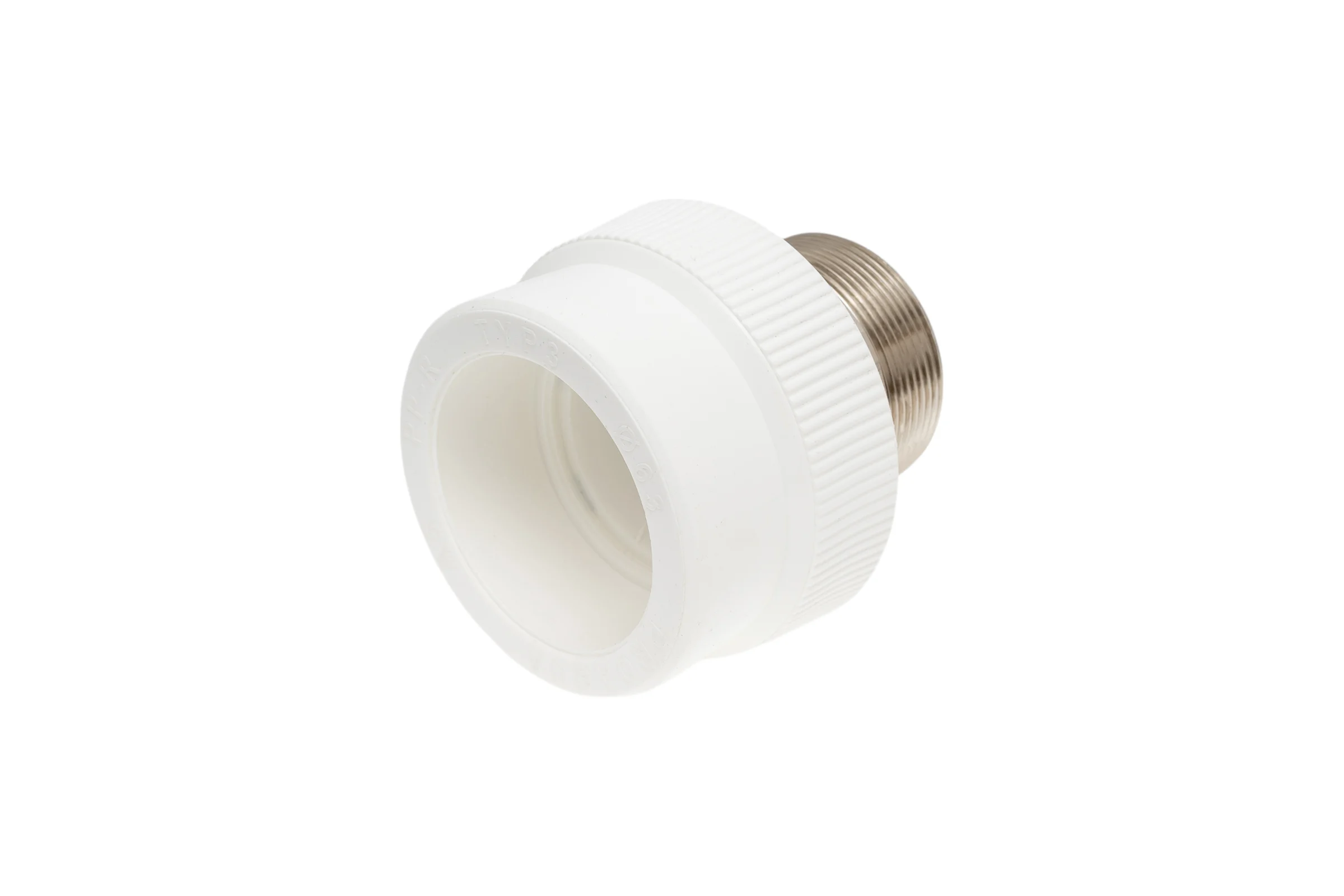 Комбинированная муфта под ключ PRO AQUA PP-R НР белая d-63 мм 2" PA23524Pb