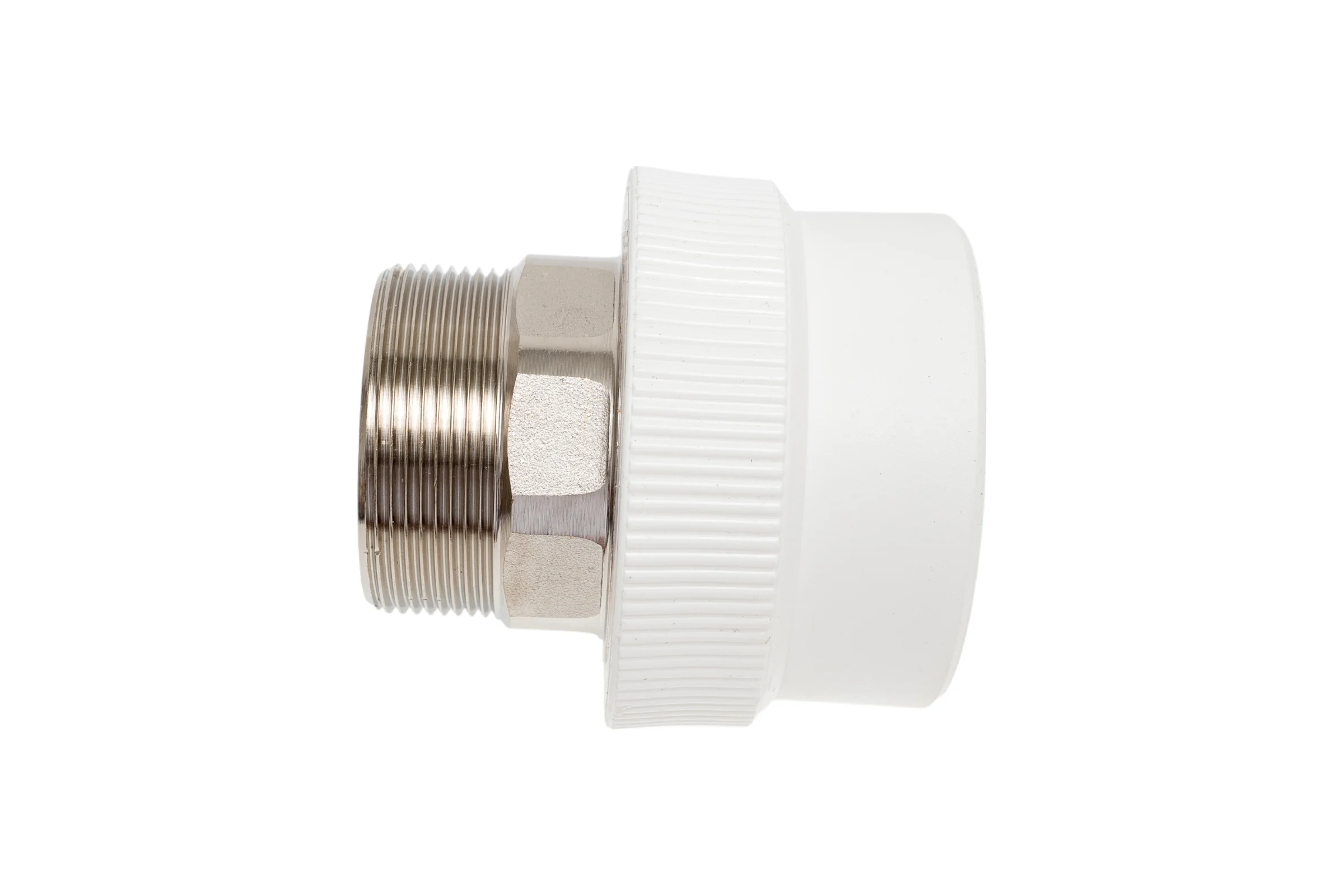 Комбинированная муфта под ключ PRO AQUA PP-R НР белая d-63 мм 2" PA23524Pb
