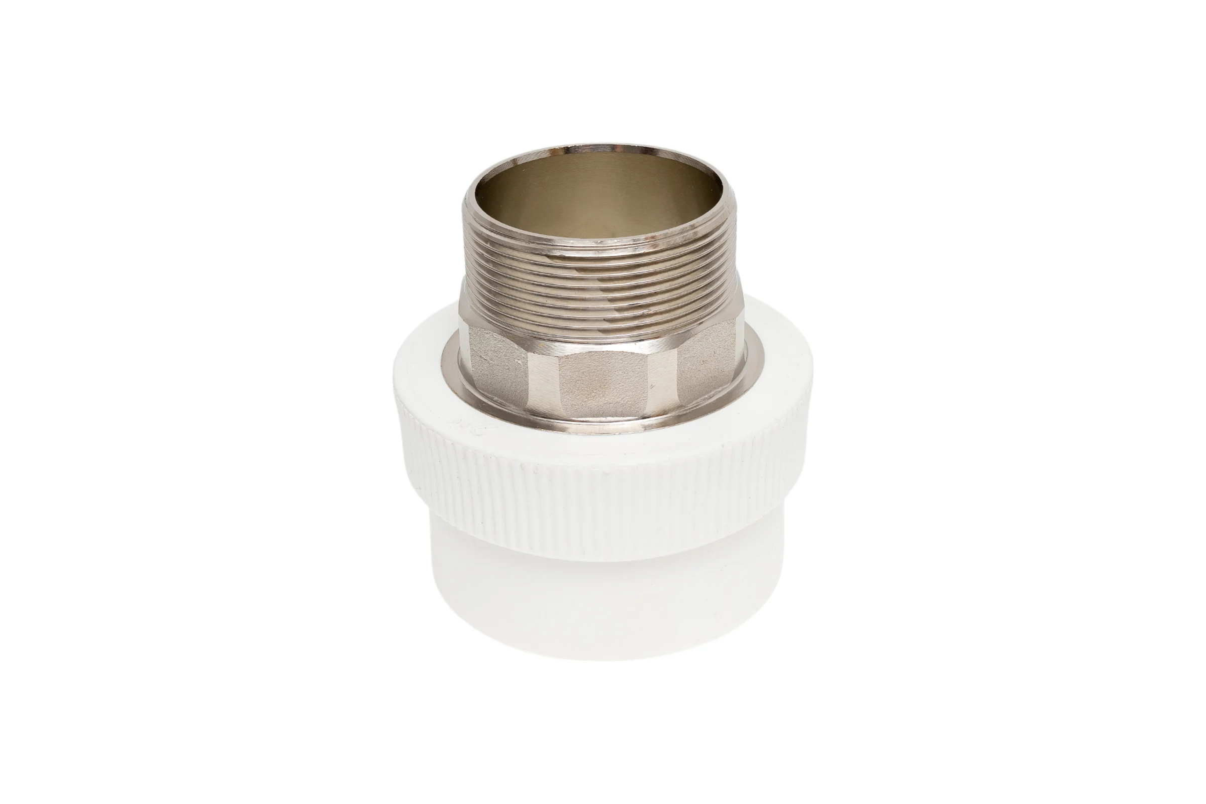 Комбинированная муфта под ключ PRO AQUA PP-R НР белая d-63 мм 2" PA23524Pb