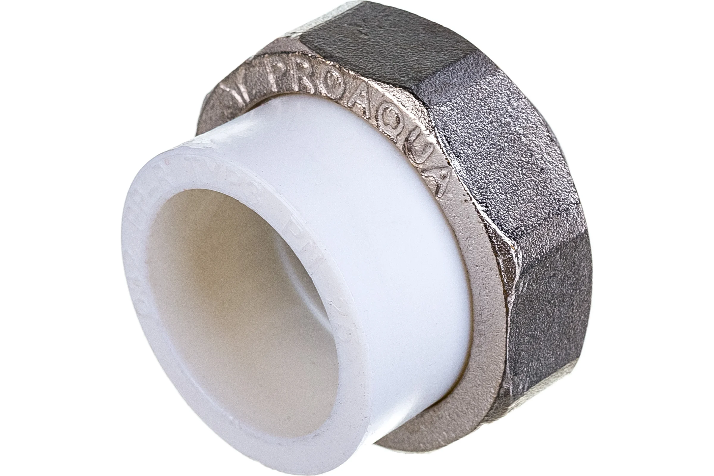 Комбинированная разъемная муфта (американка) PRO AQUA PP-R ВР белая d-32 мм 3/4" PA20016b