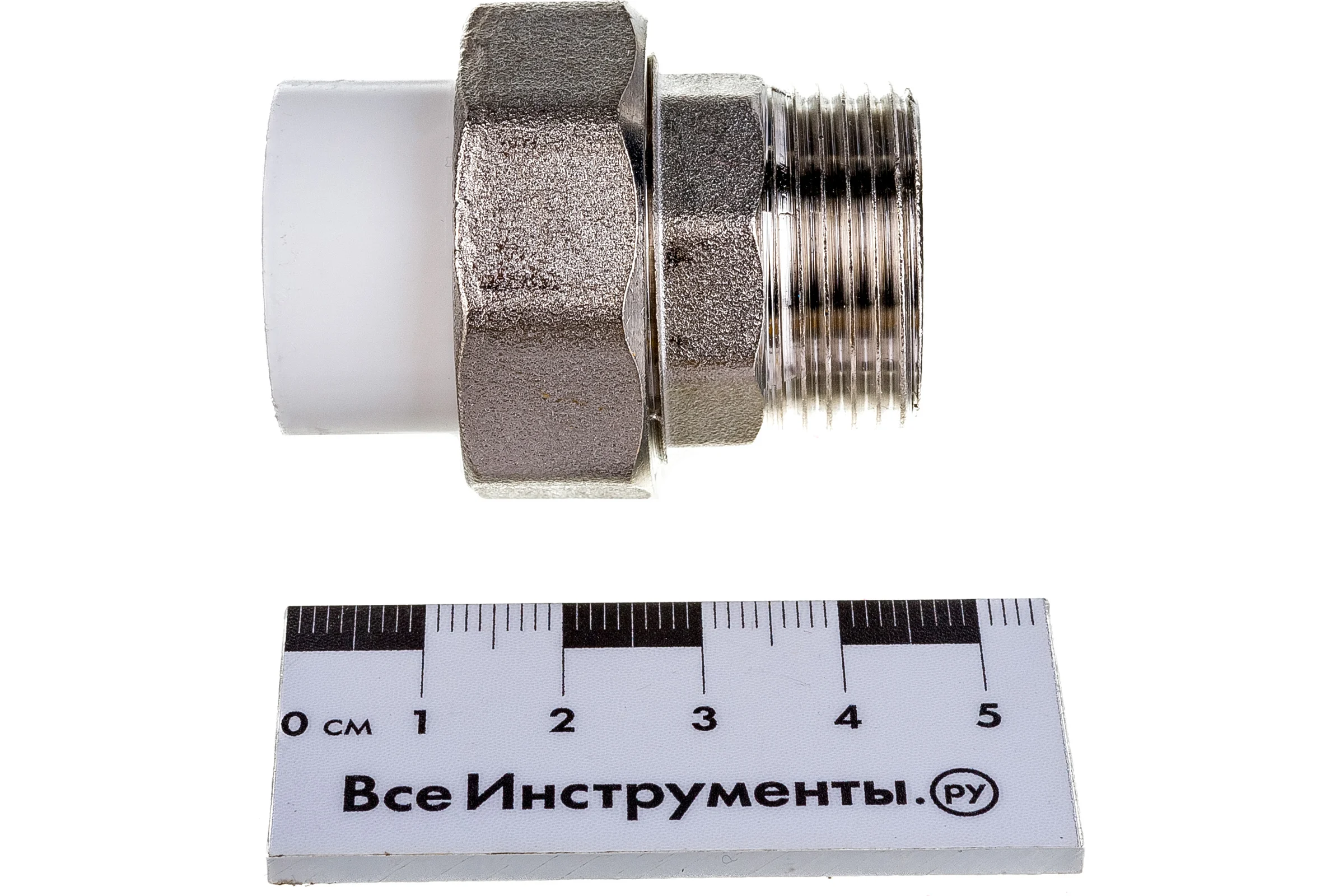 Комбинированная разъемная муфта (американка) PRO AQUA PP-R НР белая d-20 мм 3/4" PA21010b