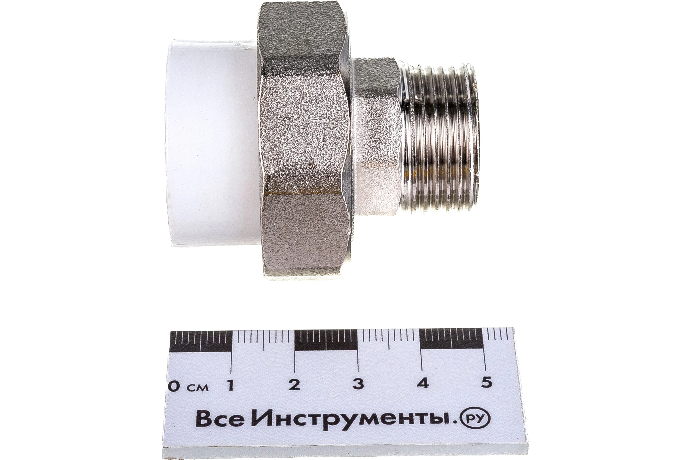 Комбинированная разъемная муфта (американка) PRO AQUA PP-R НР белая d-25 мм 3/4" PA21014b