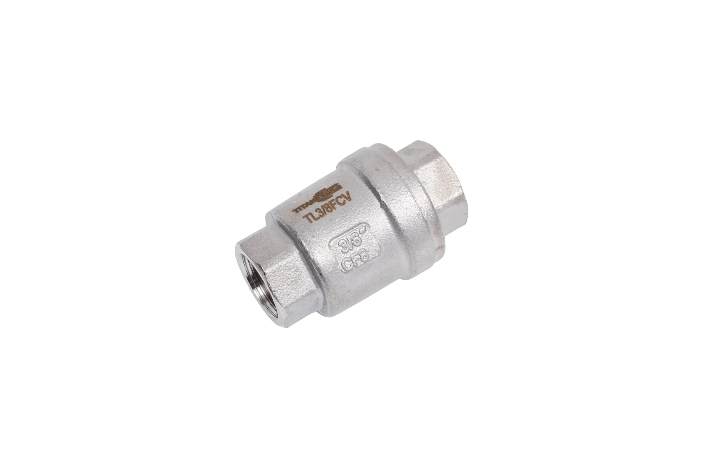 Обратный клапан TITAN LOCK  муфтовый нержавеющий AISI304, ВР/ВР 3/8", TL3/8FCV