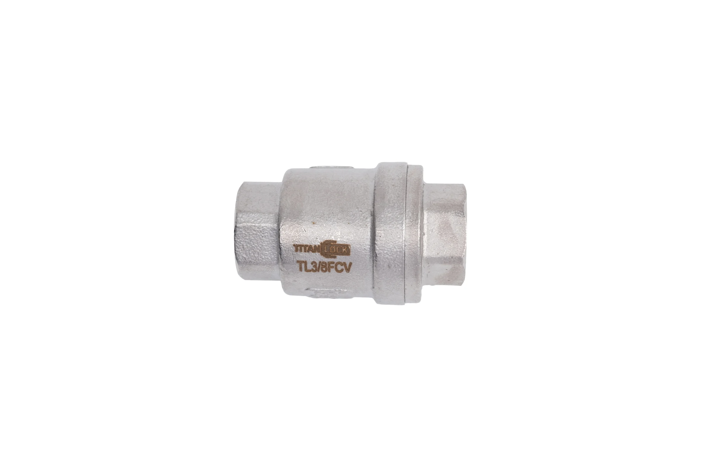 Обратный клапан TITAN LOCK  муфтовый нержавеющий AISI304, ВР/ВР 3/8", TL3/8FCV