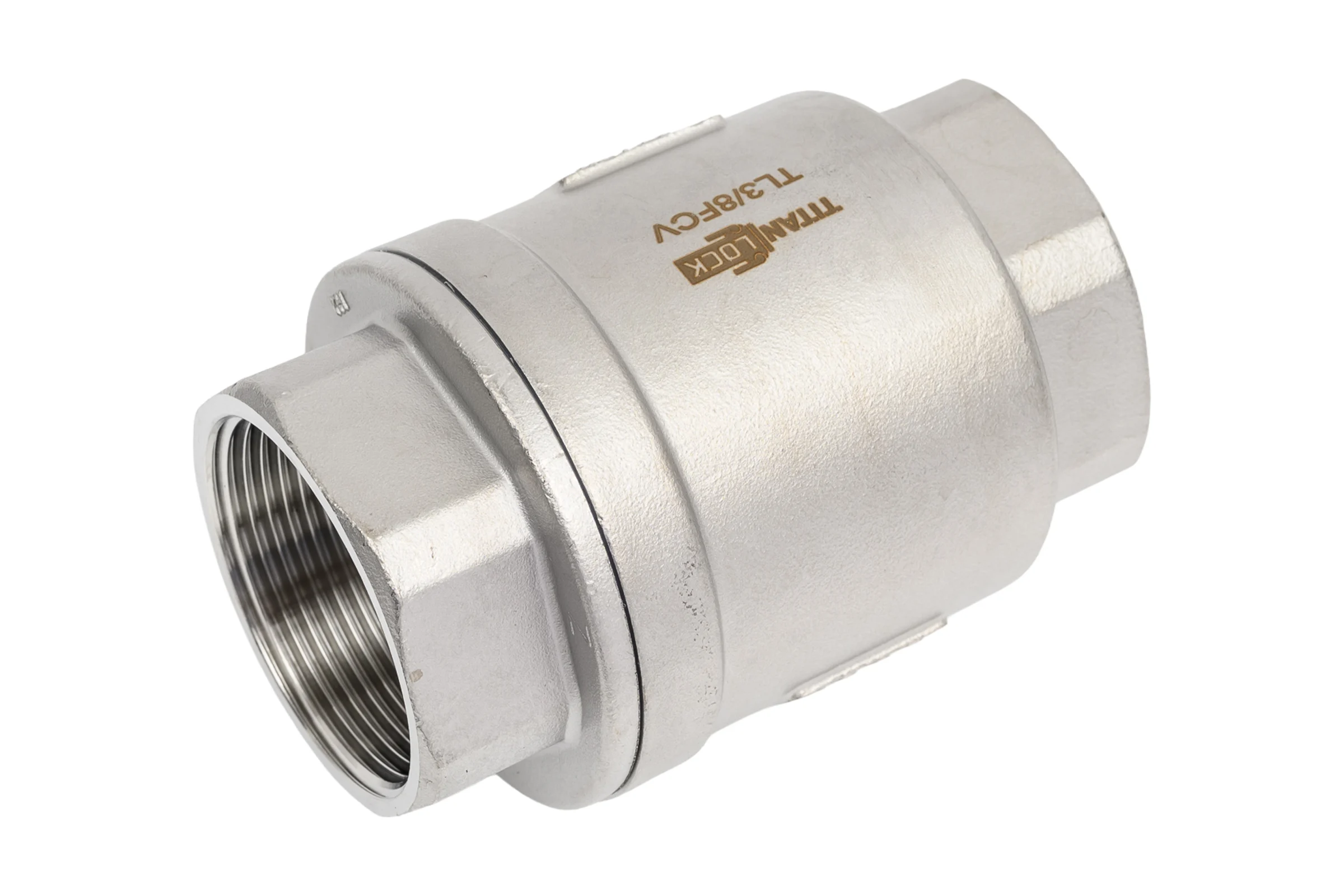 Обратный клапан TITAN LOCK  муфтовый нержавеющий AISI304, ВР/ВР 1 1/2", TL1.1/2FCV