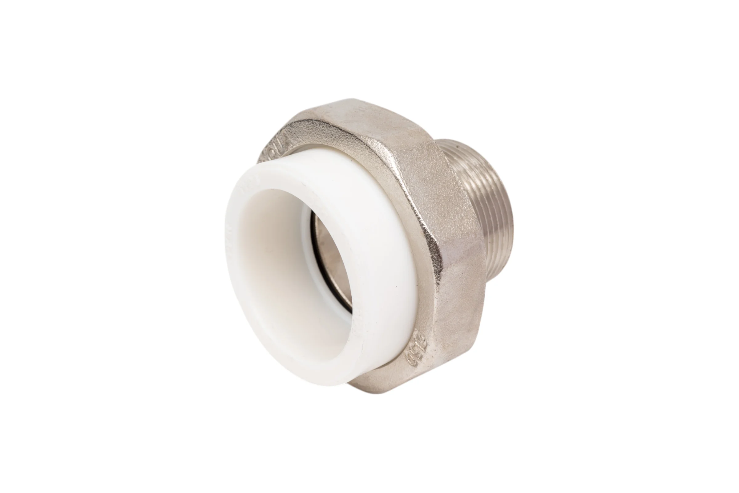 Комбинированная разъемная муфта (американка) PRO AQUA PP-R НР белая d-50 мм 1 1/2" PA21022b