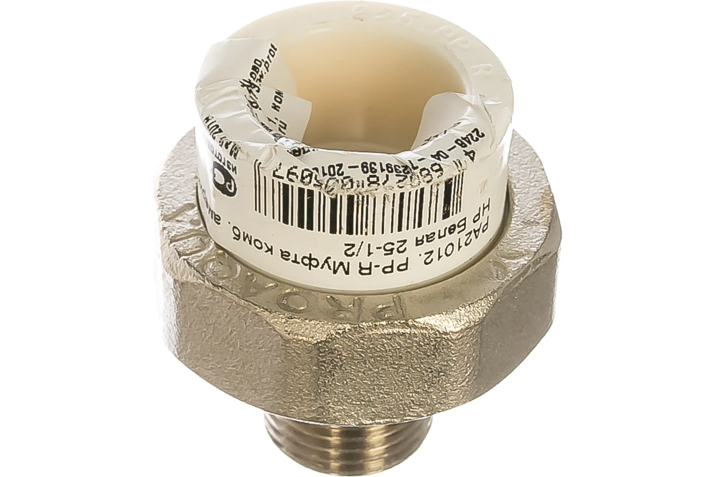 Комбинированная разъемная муфта (американка) PRO AQUA PP-R НР белая d-25 мм 1/2" PA21012b