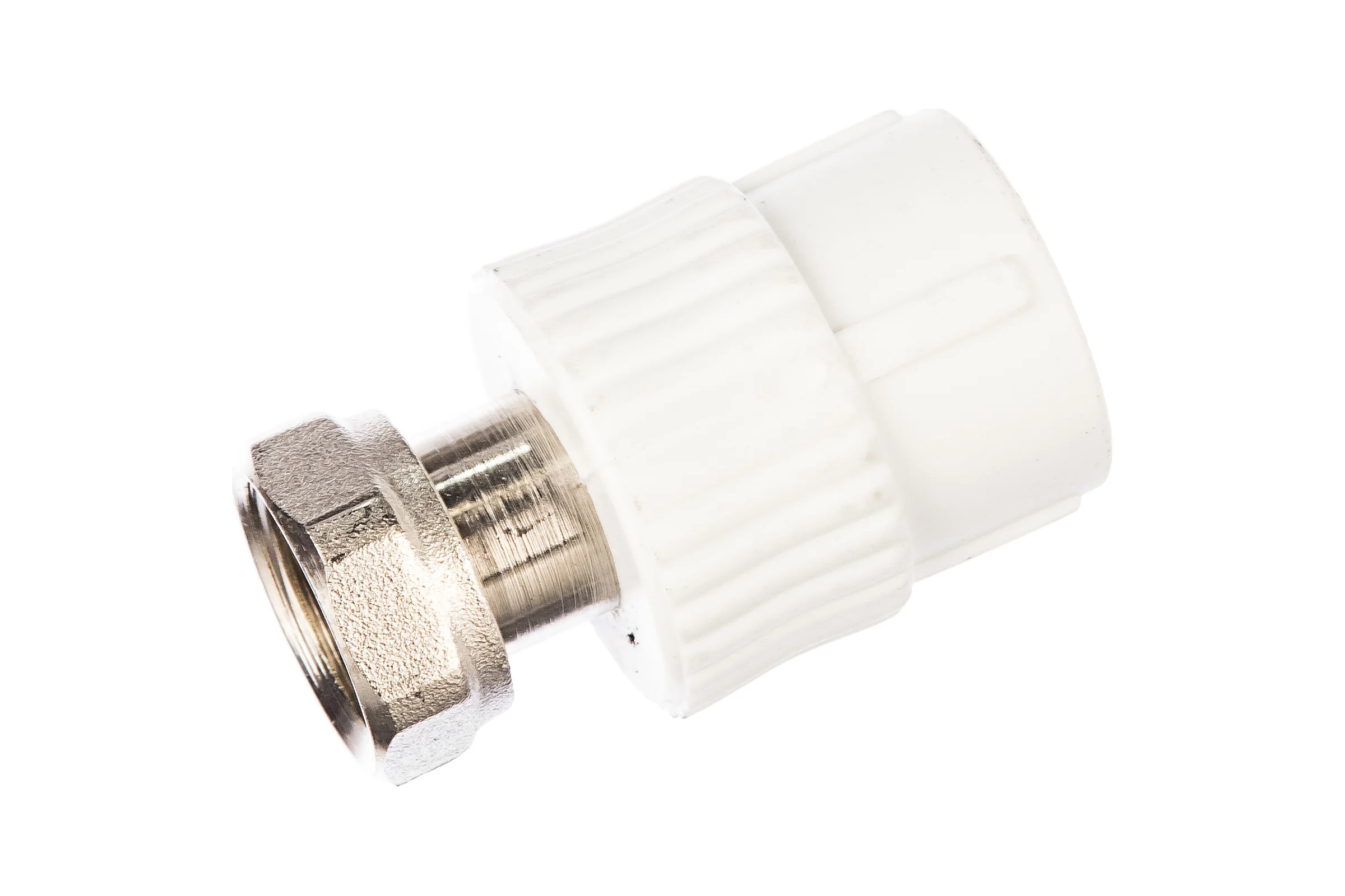 Муфта с накидной гайкой PRO AQUA PP-R белая d-20 мм 1/2" PA29008b