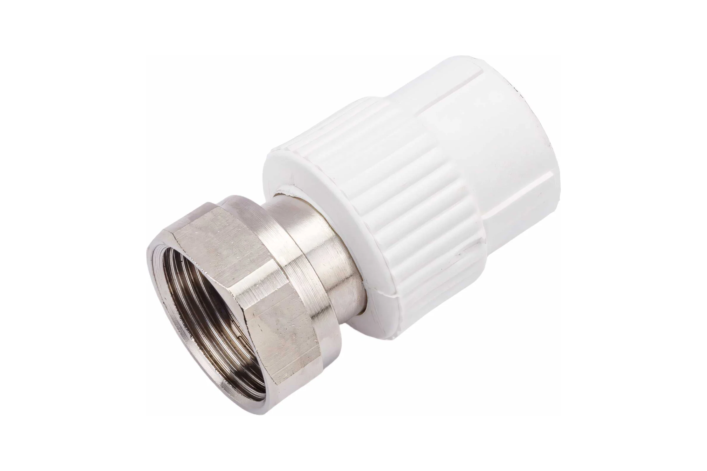 Муфта с накидной гайкой PRO AQUA PP-R белая d-25 мм 1" PA29015b