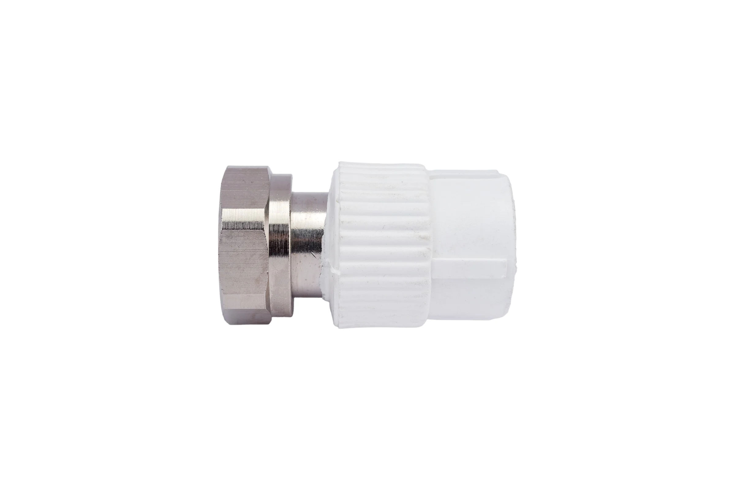 Муфта с накидной гайкой PRO AQUA PP-R белая d-25 мм 1" PA29015b