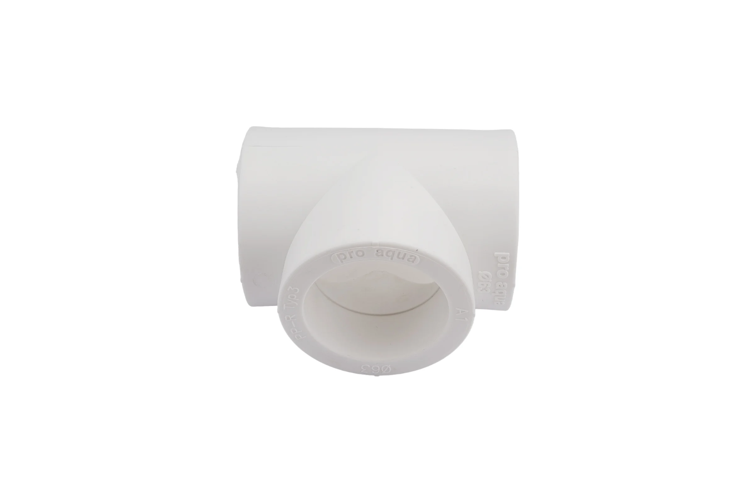 Тройник PRO AQUA PP-R белый 63 мм PA14018Pb