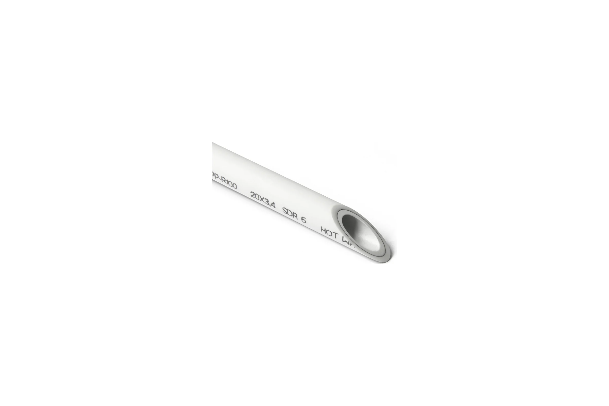 Труба армированная фольгой в центре PRO AQUA PP-R DUO SDR 6 Белая d-20 мм 4 м PA39008