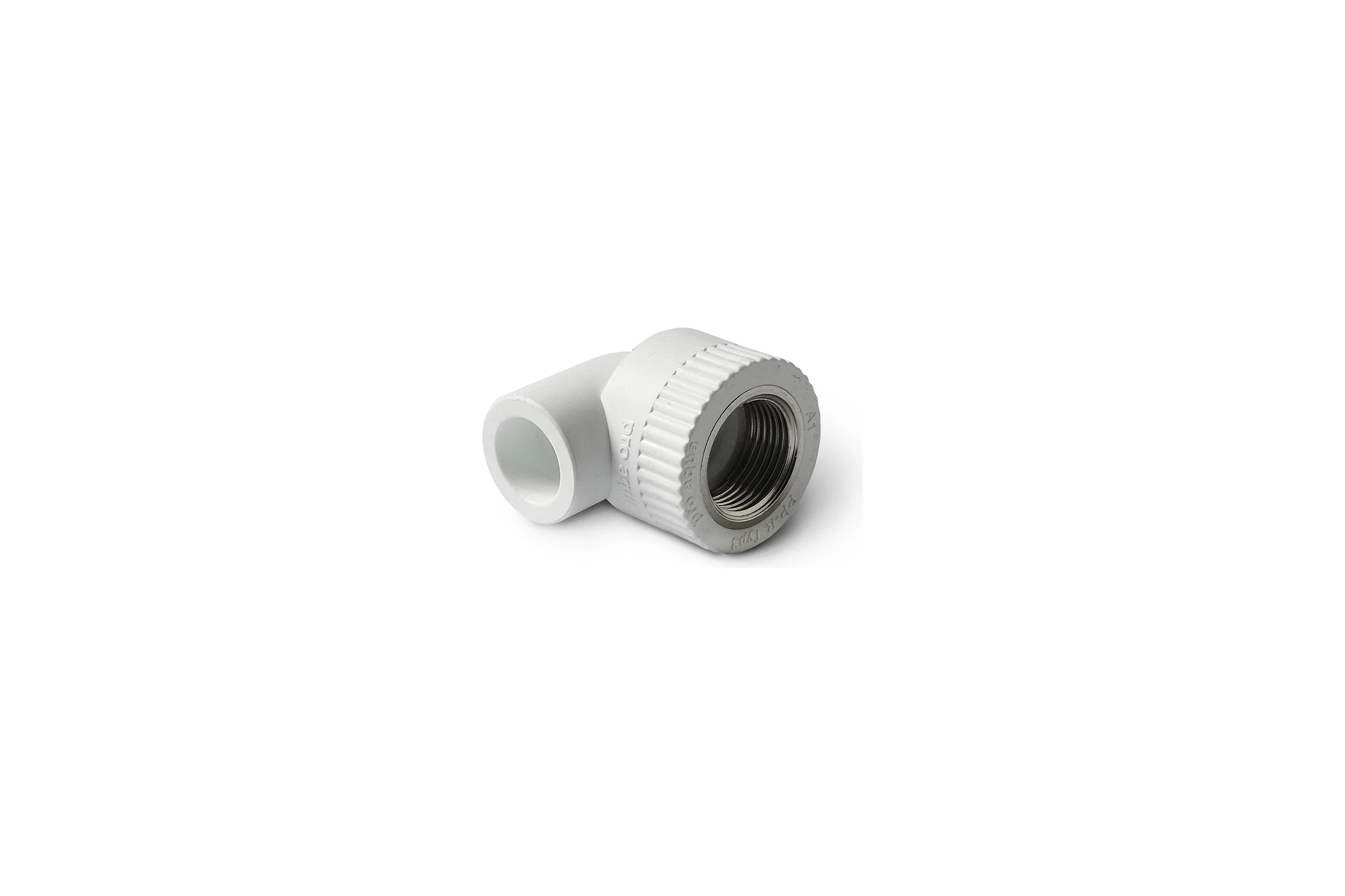 Комбинированный угольник PRO AQUA PP-R ВР белый, 25 мм, 3/4" PA26014Pb