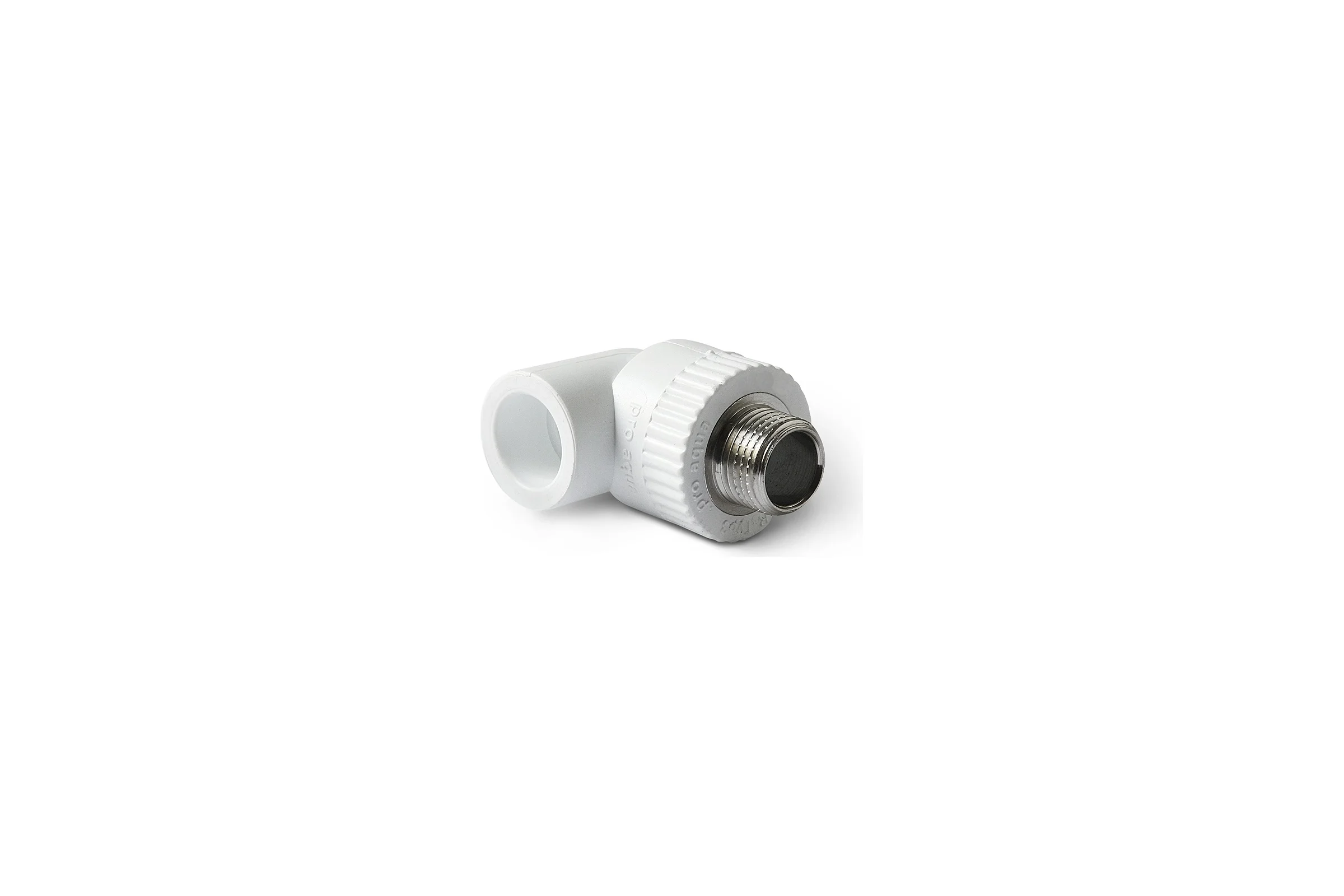 Комбинированный угольник PRO AQUA PP-R НР белый, 25 мм, 3/4" PA27014Pb