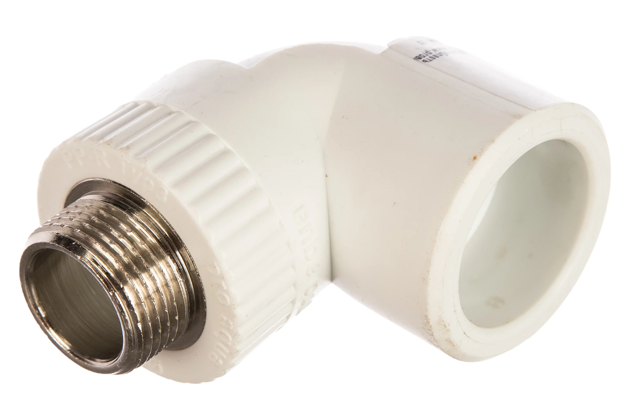 Комбинированный угольник PRO AQUA PP-R НР белый, 32 мм, 3/4" PA27016Pb