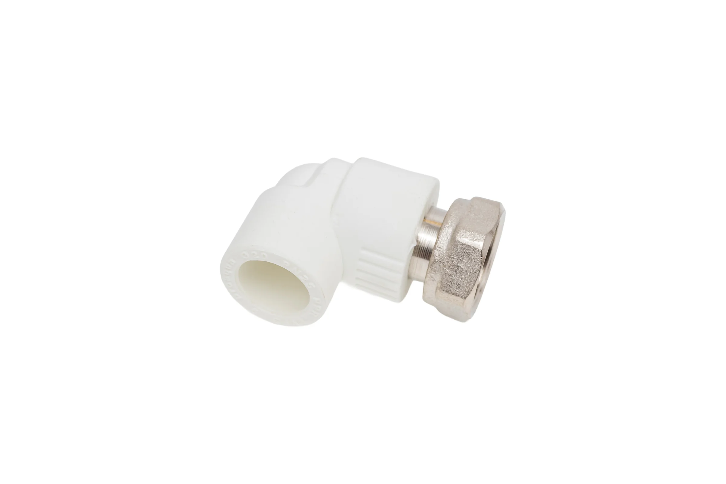 Угольник с накидной гайкой PRO AQUA PP-R белый 20 мм 3/4" PA29210b