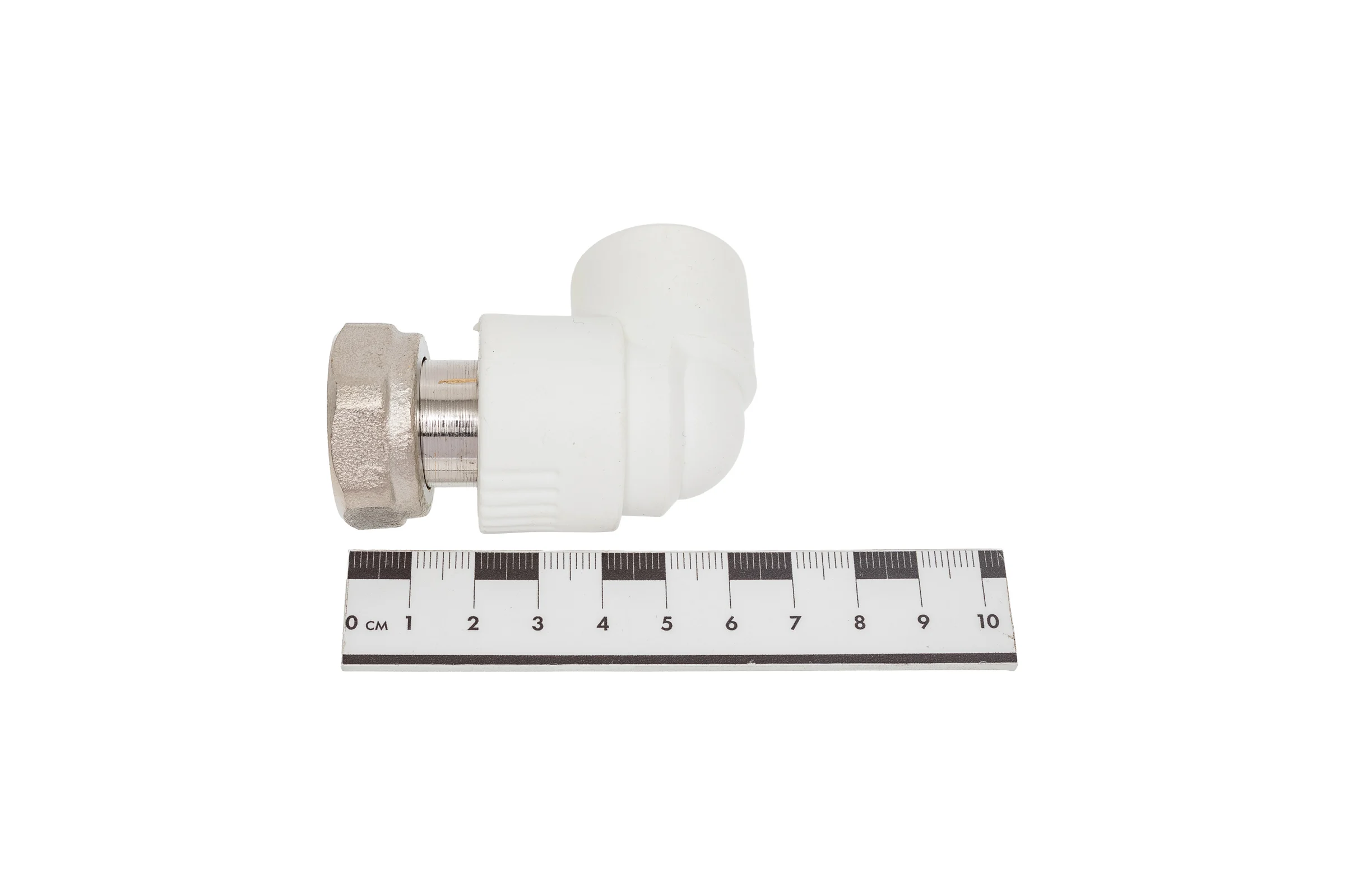 Угольник с накидной гайкой PRO AQUA PP-R белый 20 мм 3/4" PA29210b