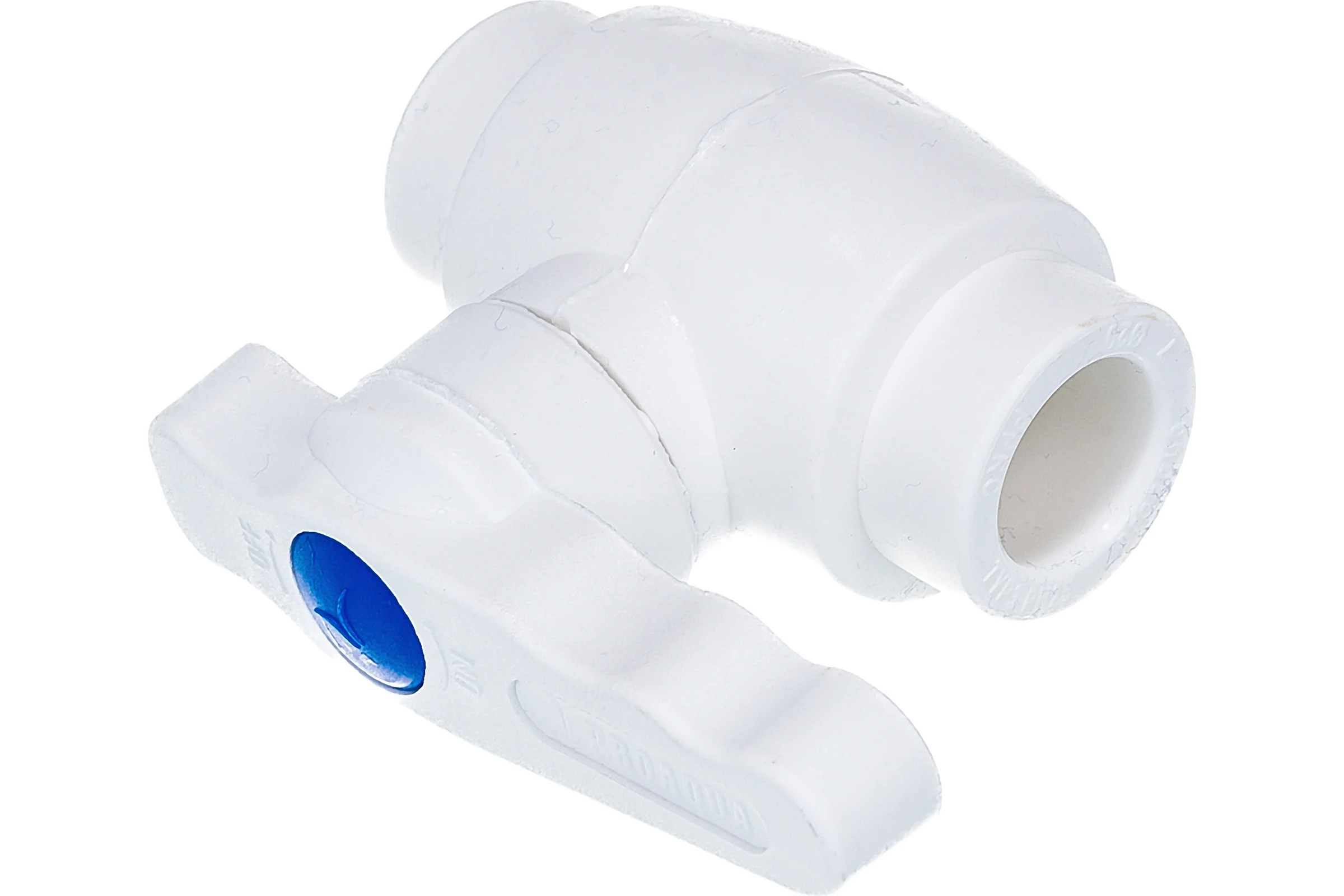 Полнопроходной шаровой кран PRO AQUA PP-R белый d-20 мм PA40008