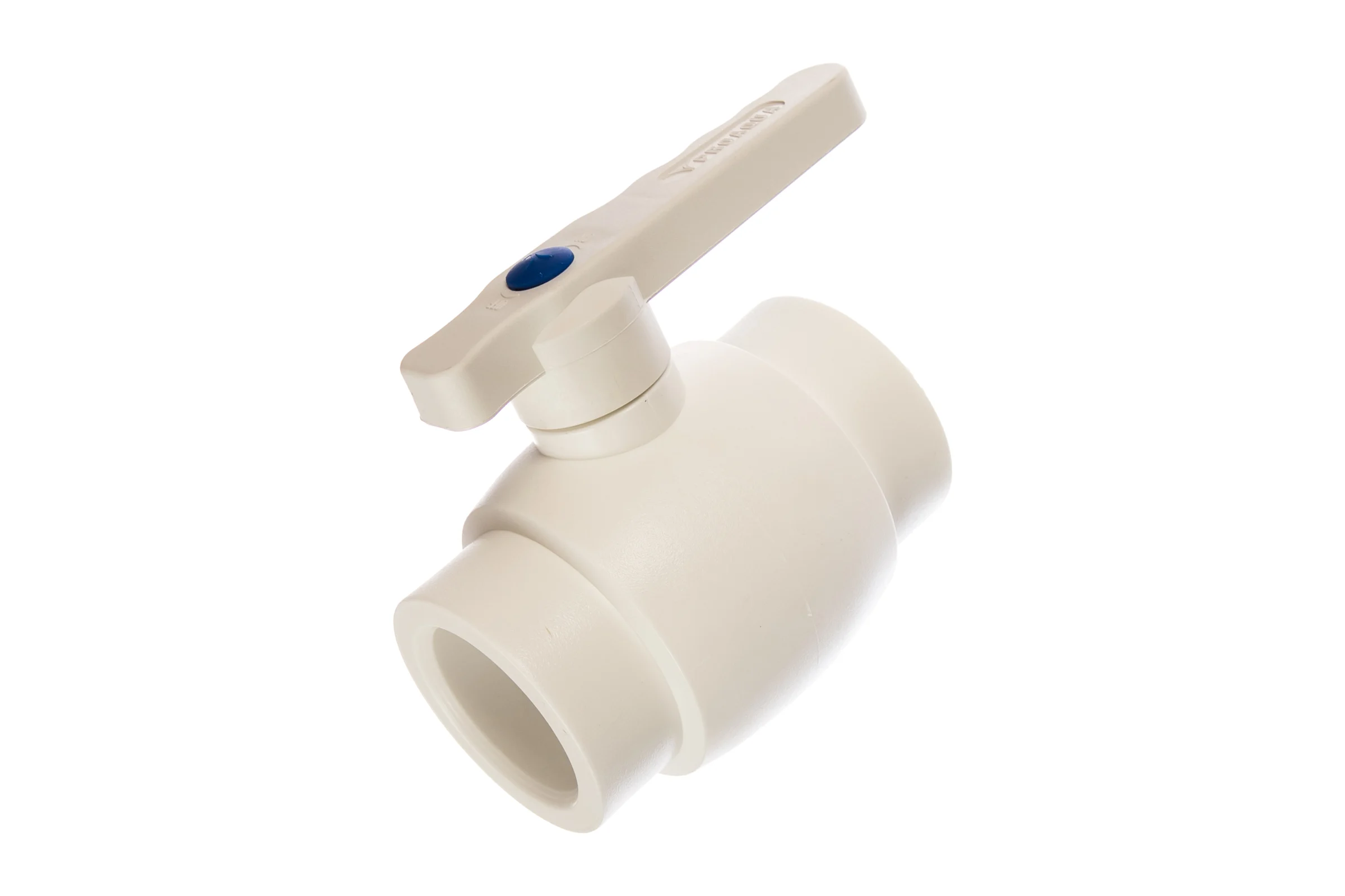 Полнопроходной шаровой кран PRO AQUA PP-R белый d-50 мм PA40016