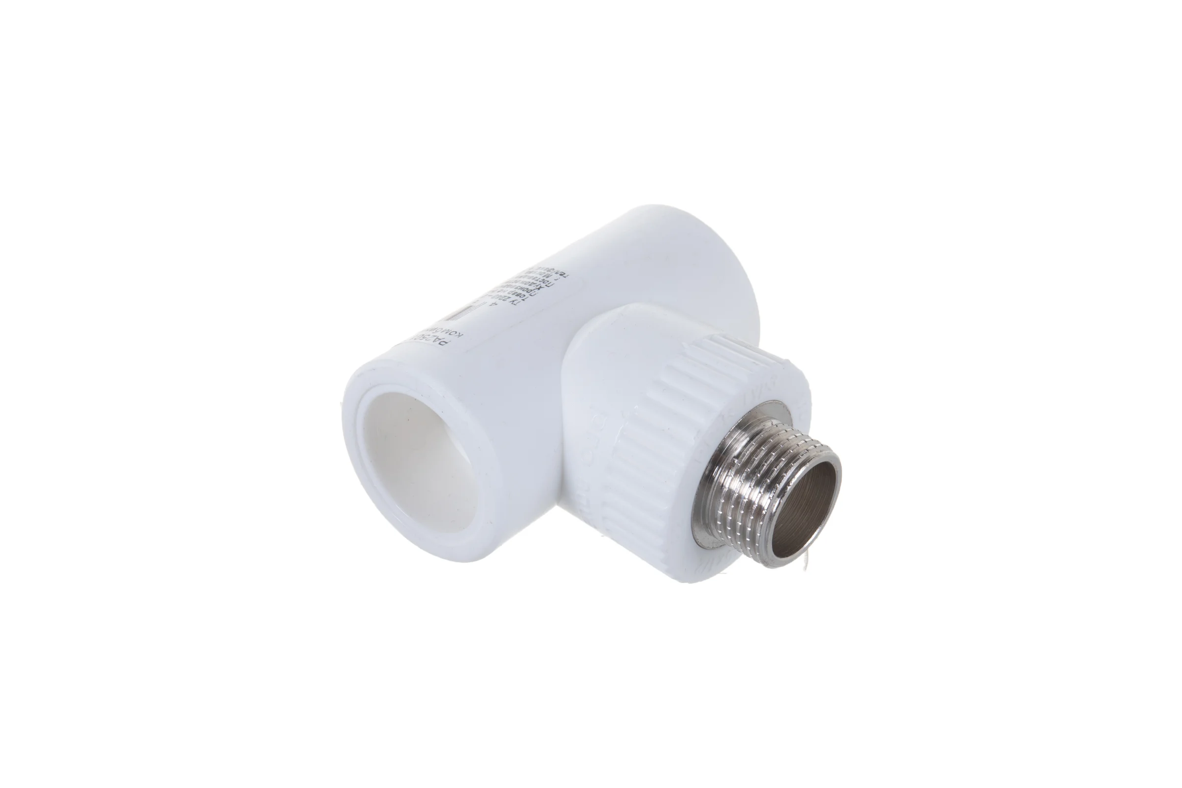 Комбинированный тройник PRO AQUA PP-R НР белый 25 мм 1/2" PA25012Pb