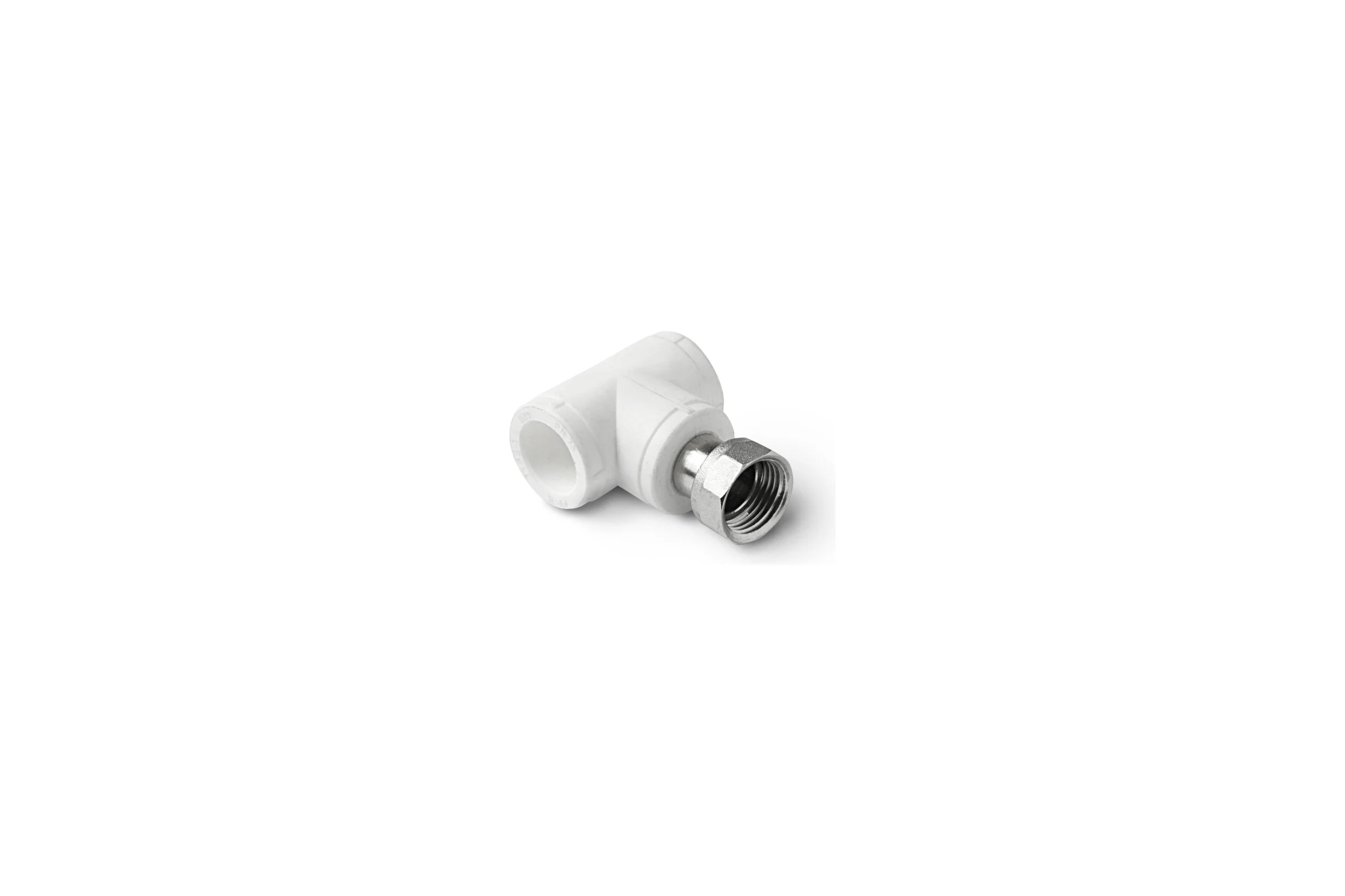 Тройник с накидной гайкой PRO AQUA PP-R белый 25 мм 3/4" PA29114b