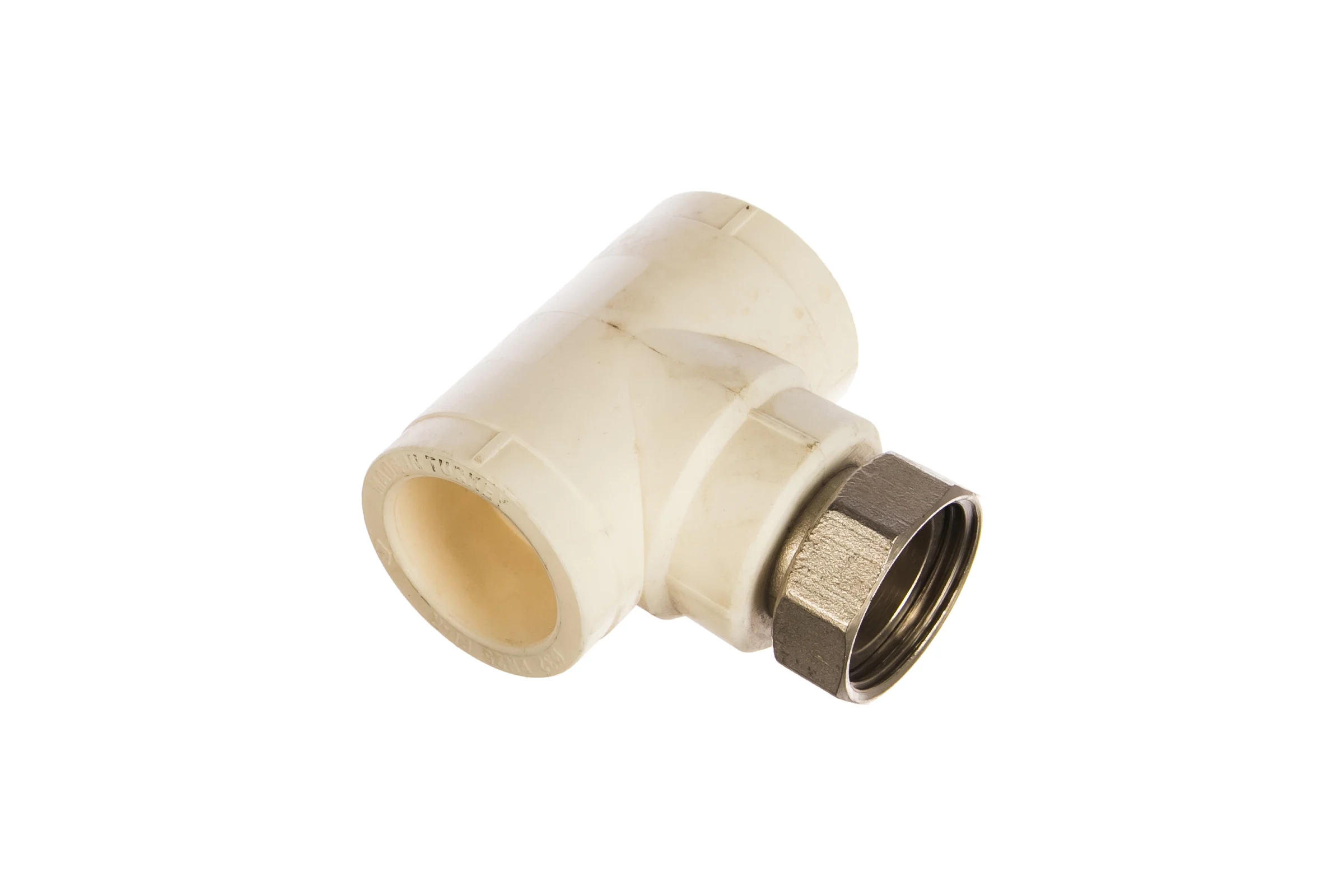 Тройник с накидной гайкой PRO AQUA PP-R белый 32 мм 1" PA29118b
