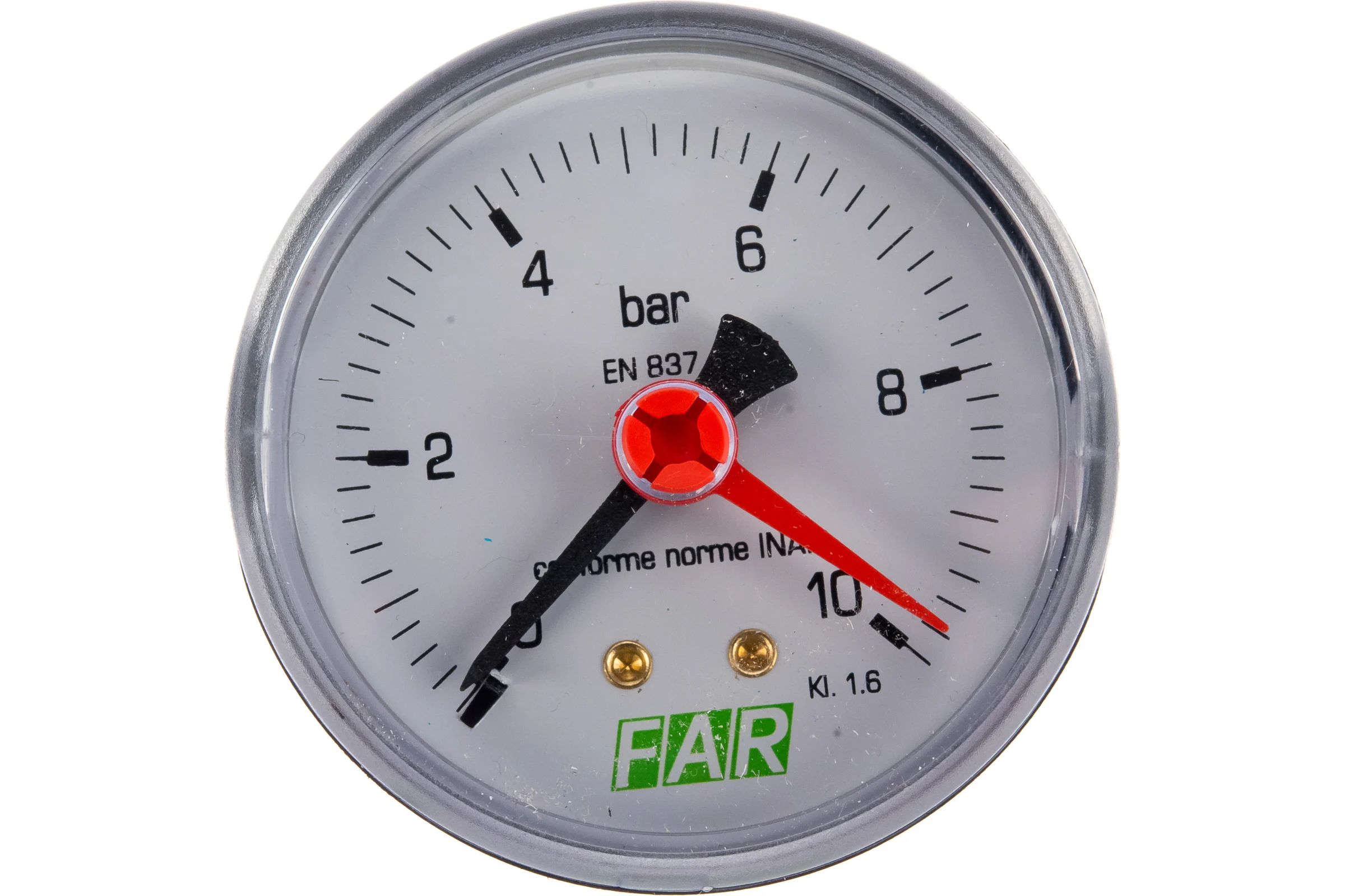 Манометр FAR 1/4", 0-10 бар, -20-80 C, O 63 мм FA 2500 10